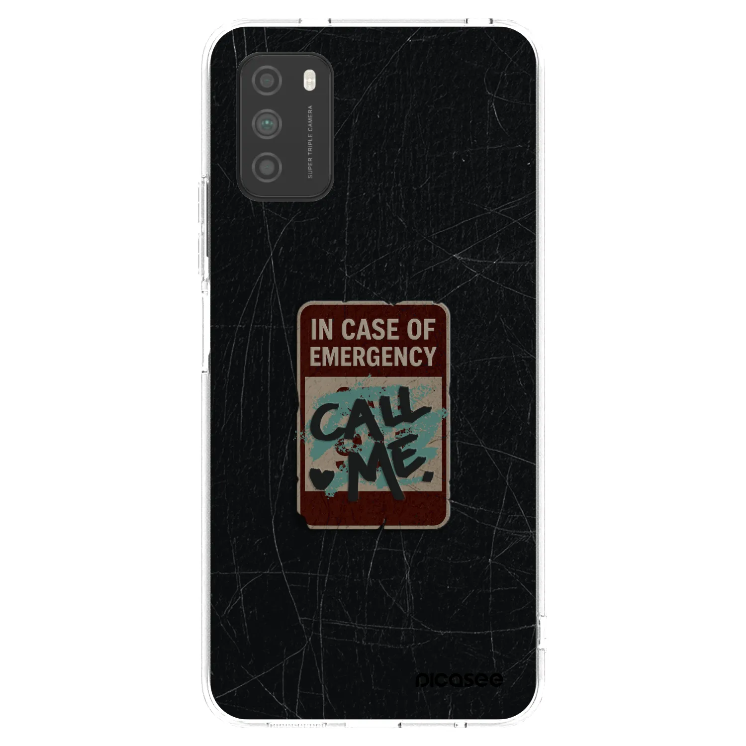 Picasee silikonska prozirna maskica za Xiaomi Poco M3 - EMERGENCY