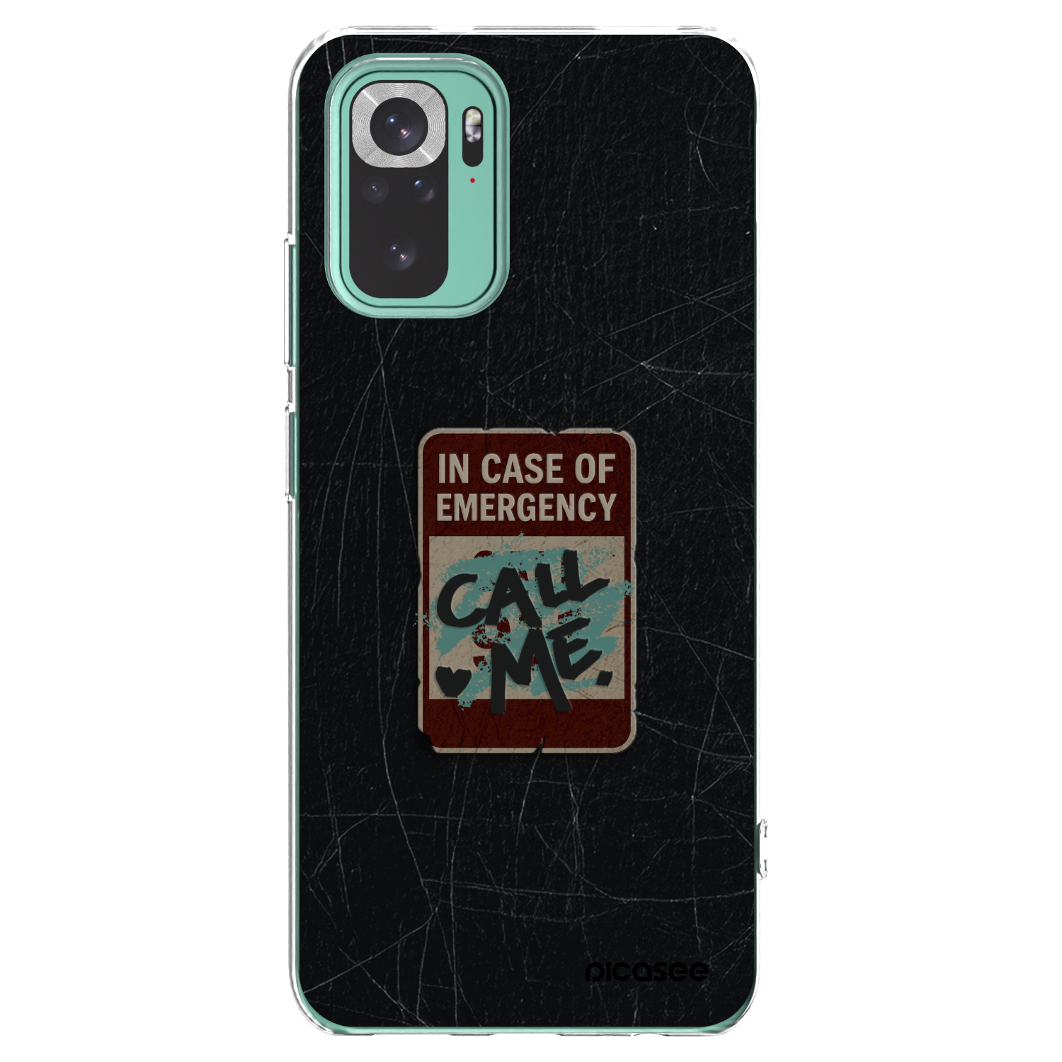 Picasee silikonska prozirna maskica za Xiaomi Redmi Note 10 Pro - EMERGENCY