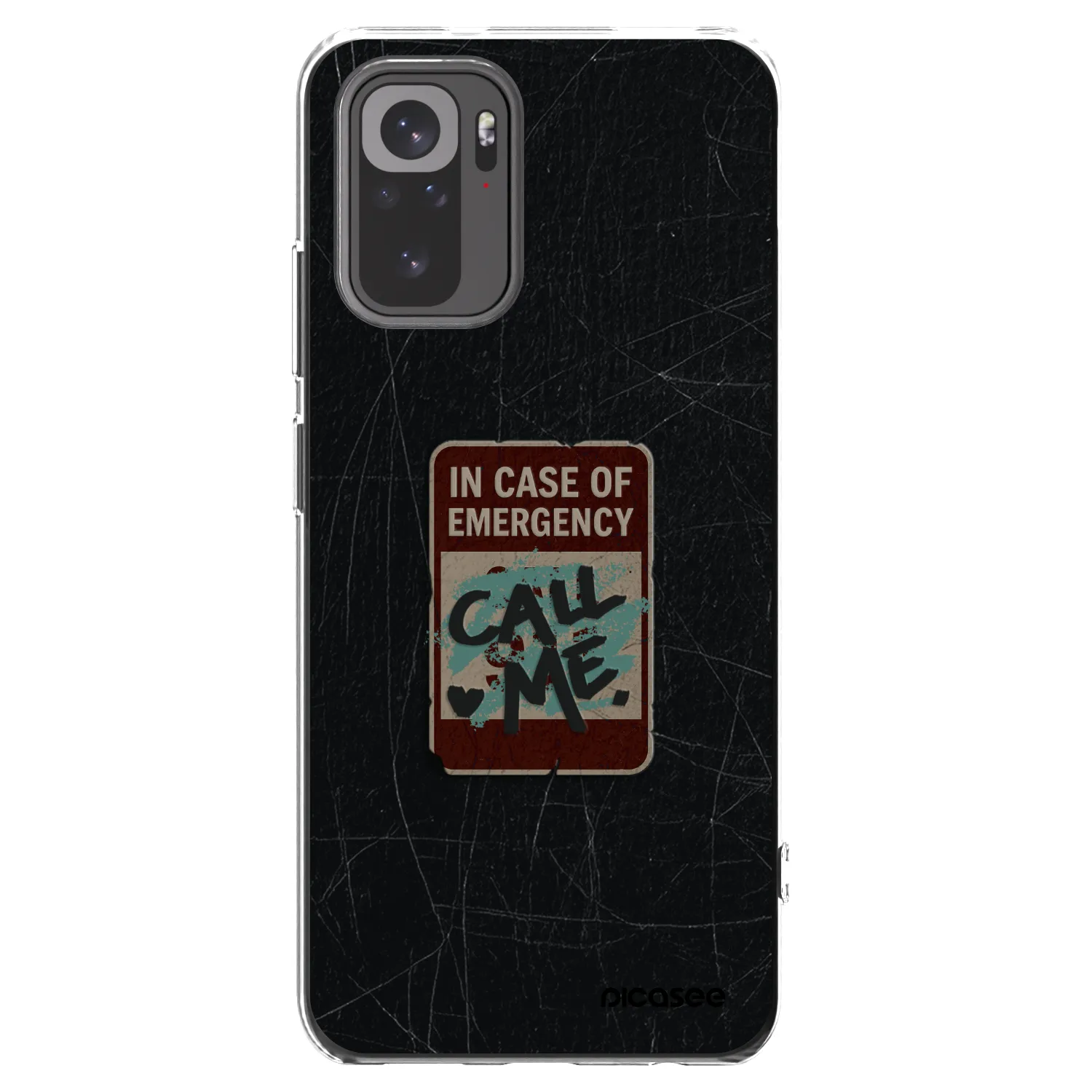 Picasee silikonska prozirna maskica za Xiaomi Redmi Note 10S - EMERGENCY
