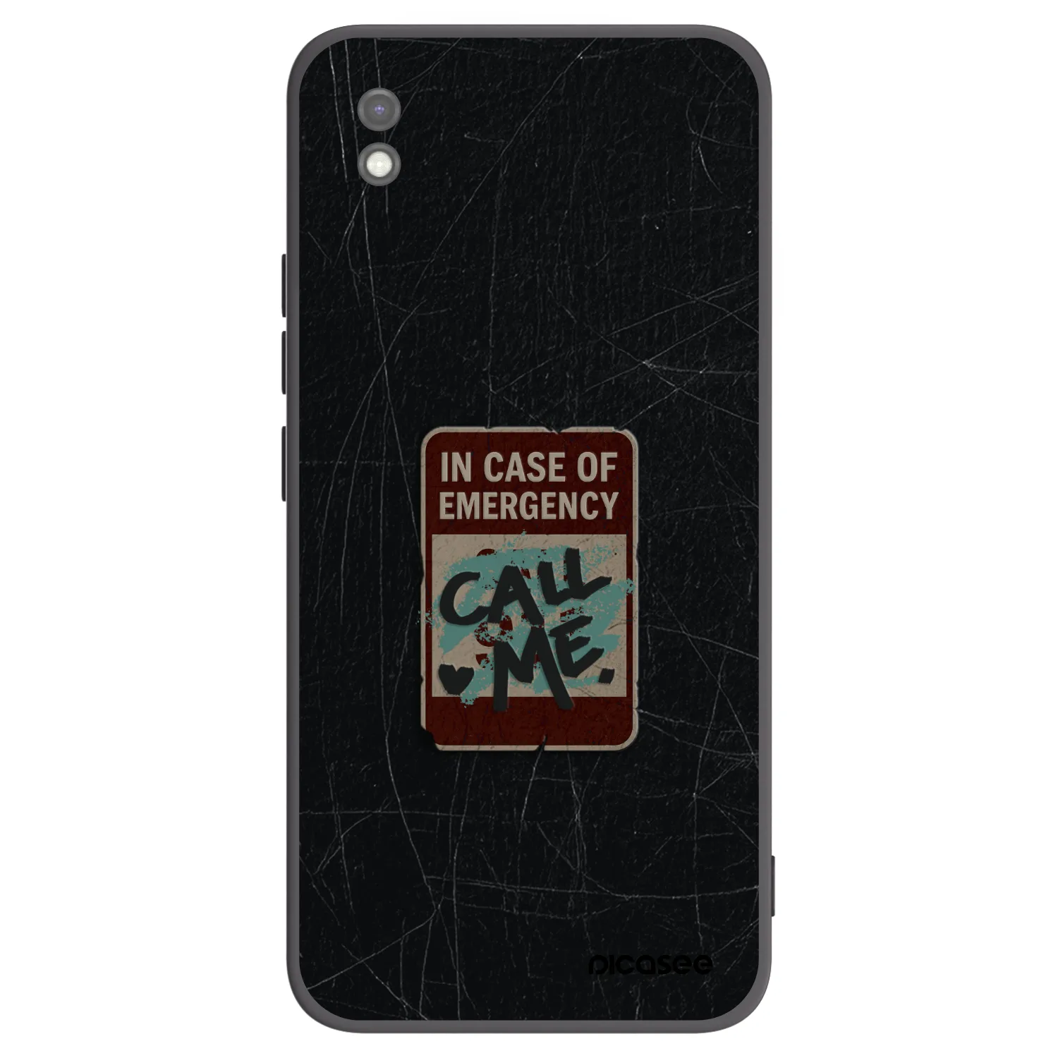 Picasee crna silikonska maskica za Xiaomi Redmi 9AT - EMERGENCY