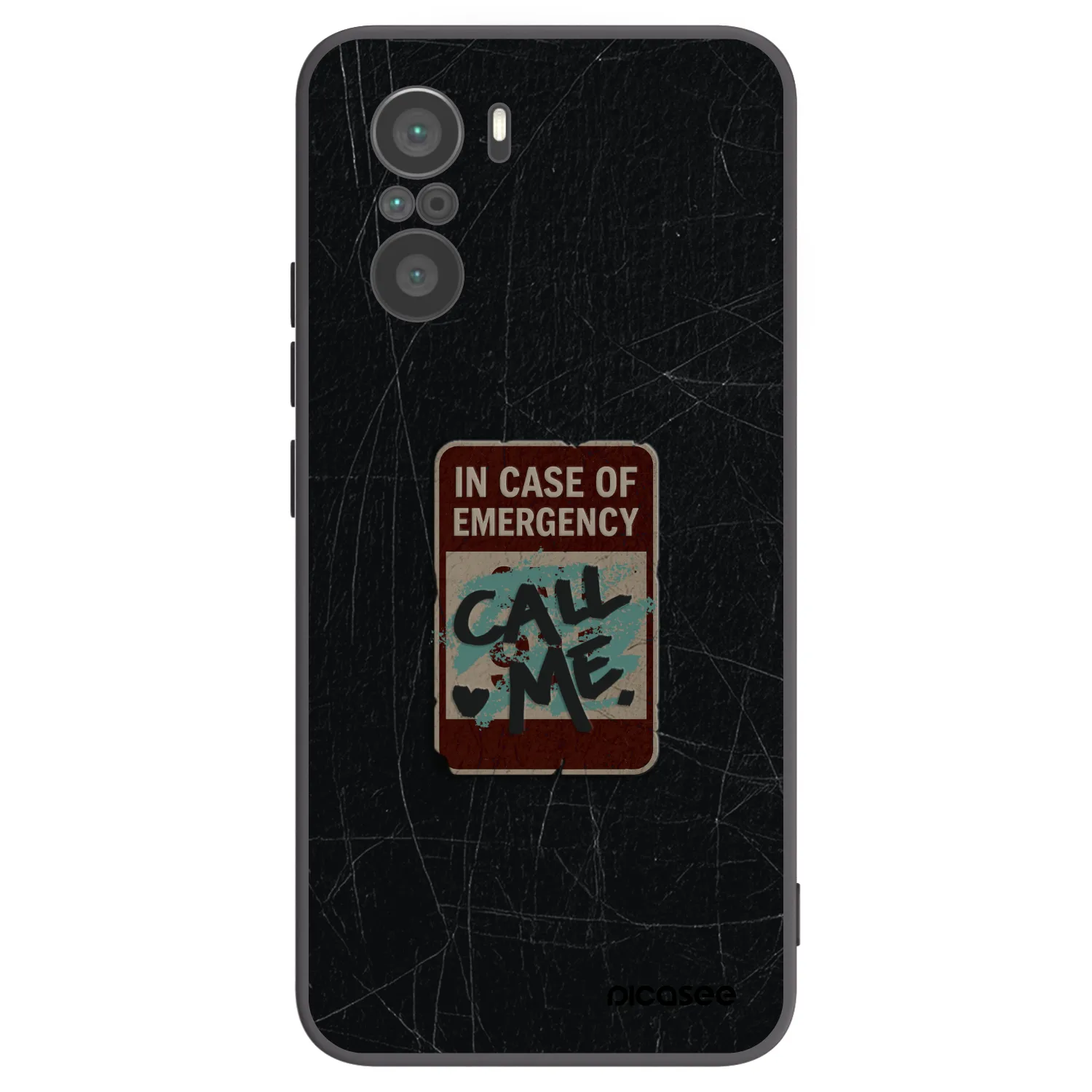 Picasee crna silikonska maskica za Xiaomi Poco F3 - EMERGENCY