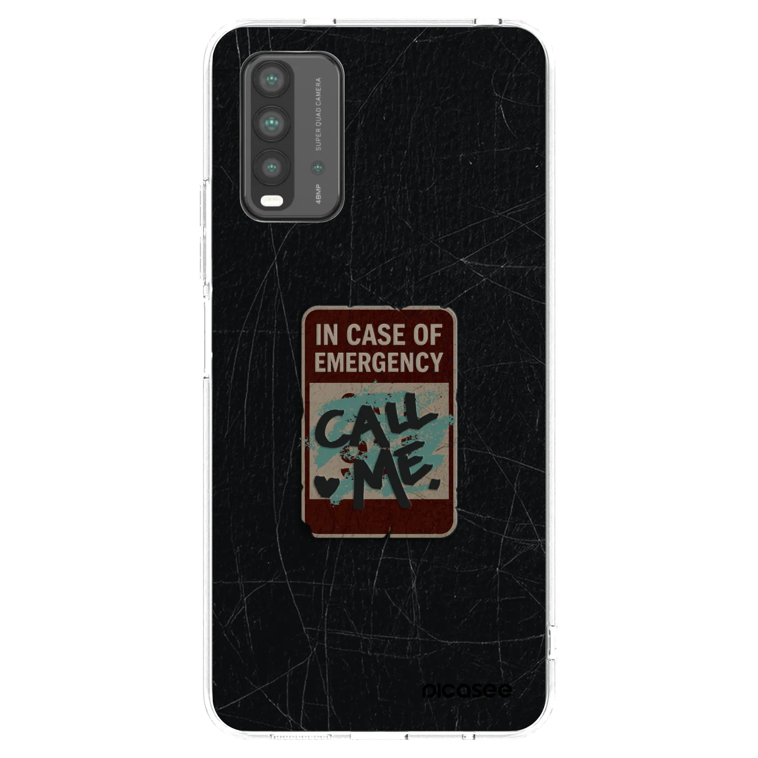 Picasee silikonska prozirna maskica za Xiaomi Redmi 9T - EMERGENCY