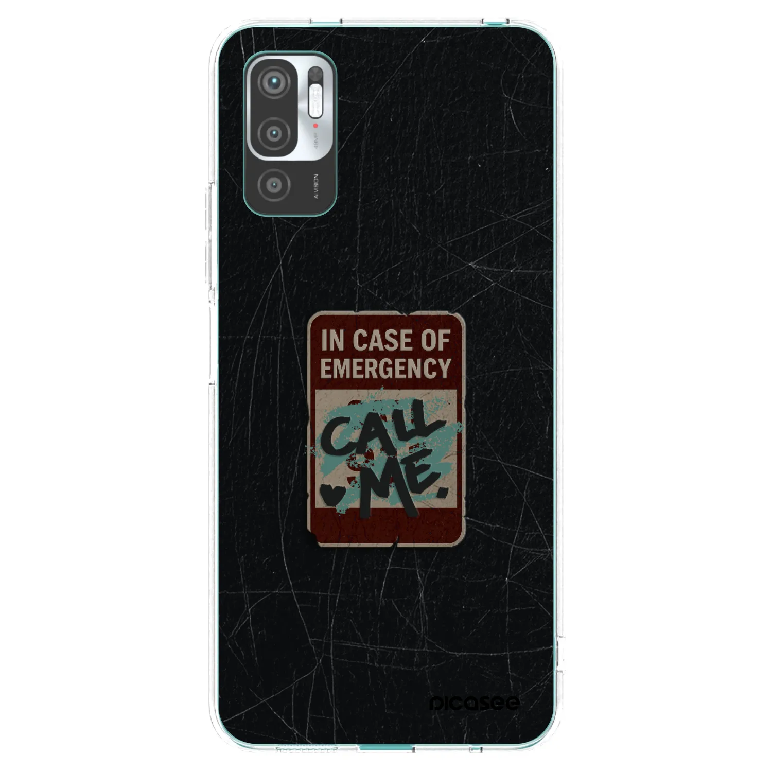 Picasee silikonska prozirna maskica za Xiaomi Redmi Note 10 5G - EMERGENCY