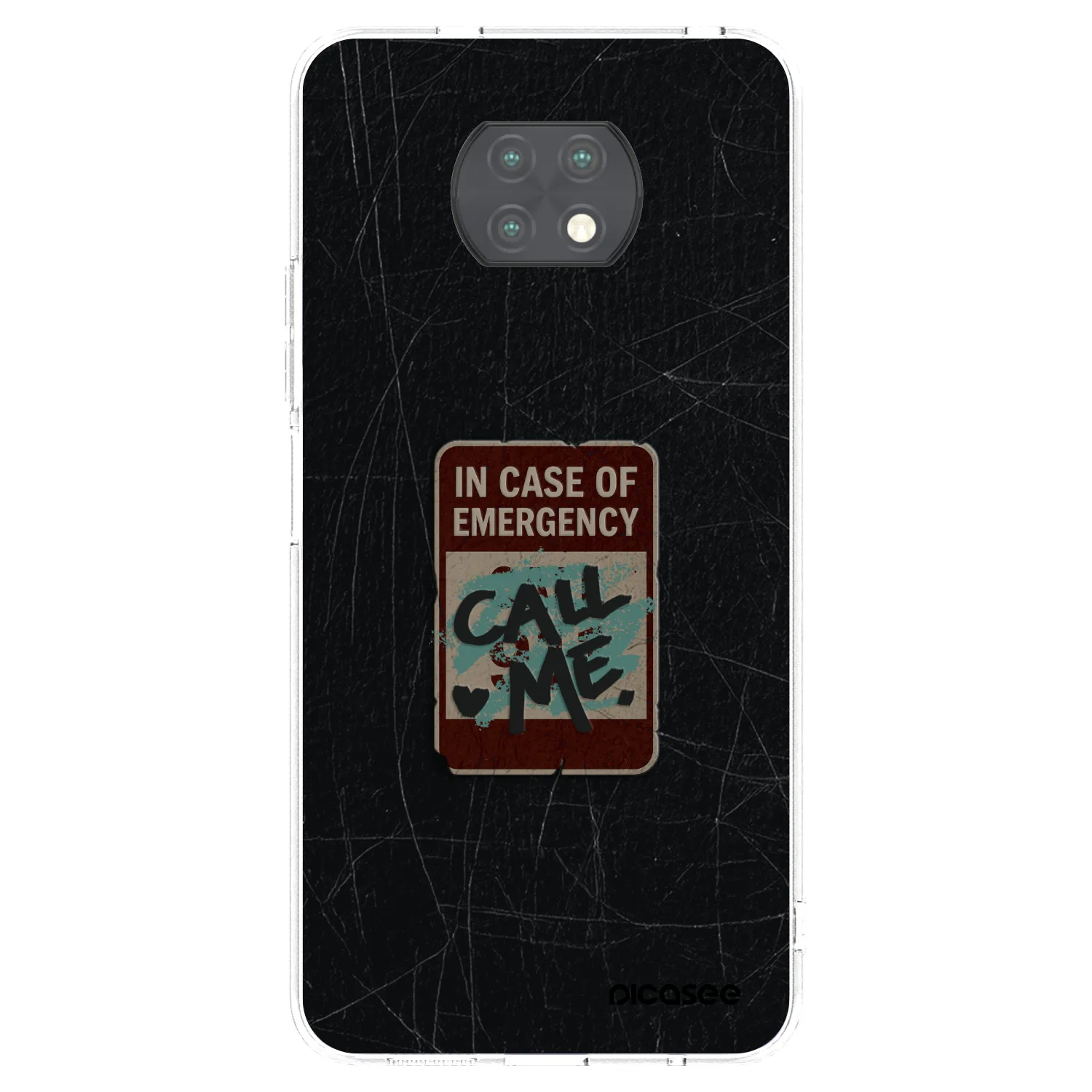 Picasee silikonska prozirna maskica za Xiaomi Redmi Note 9T - EMERGENCY