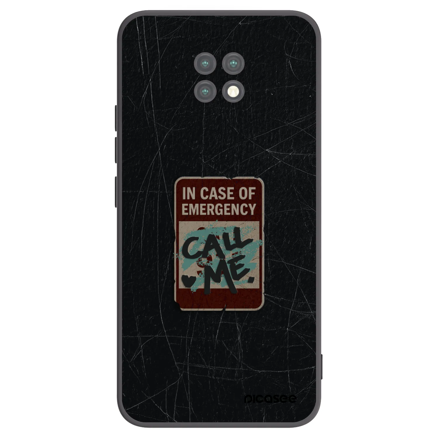 Picasee crna silikonska maskica za Xiaomi Redmi Note 9T - EMERGENCY