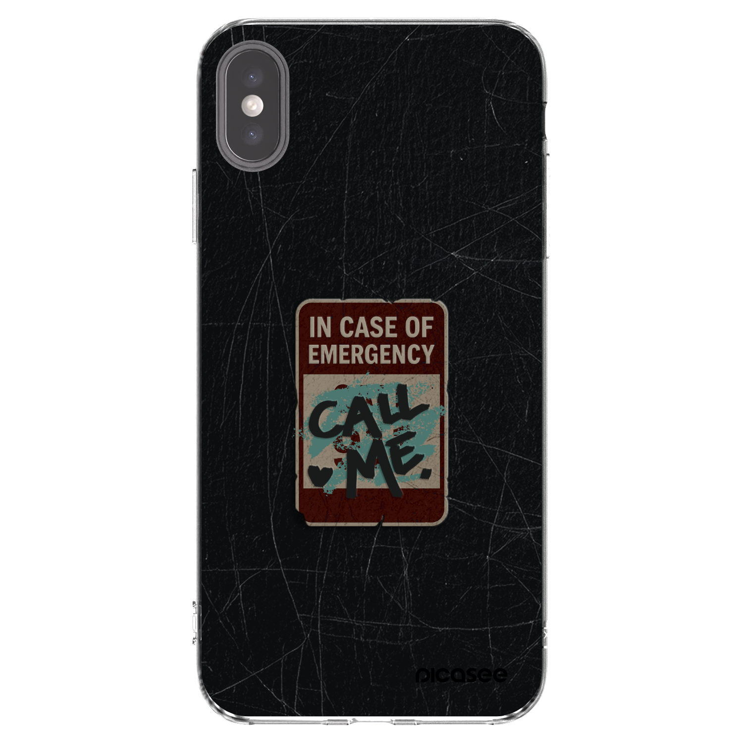 Picasee silikonska prozirna maskica za Apple iPhone XS Max - EMERGENCY