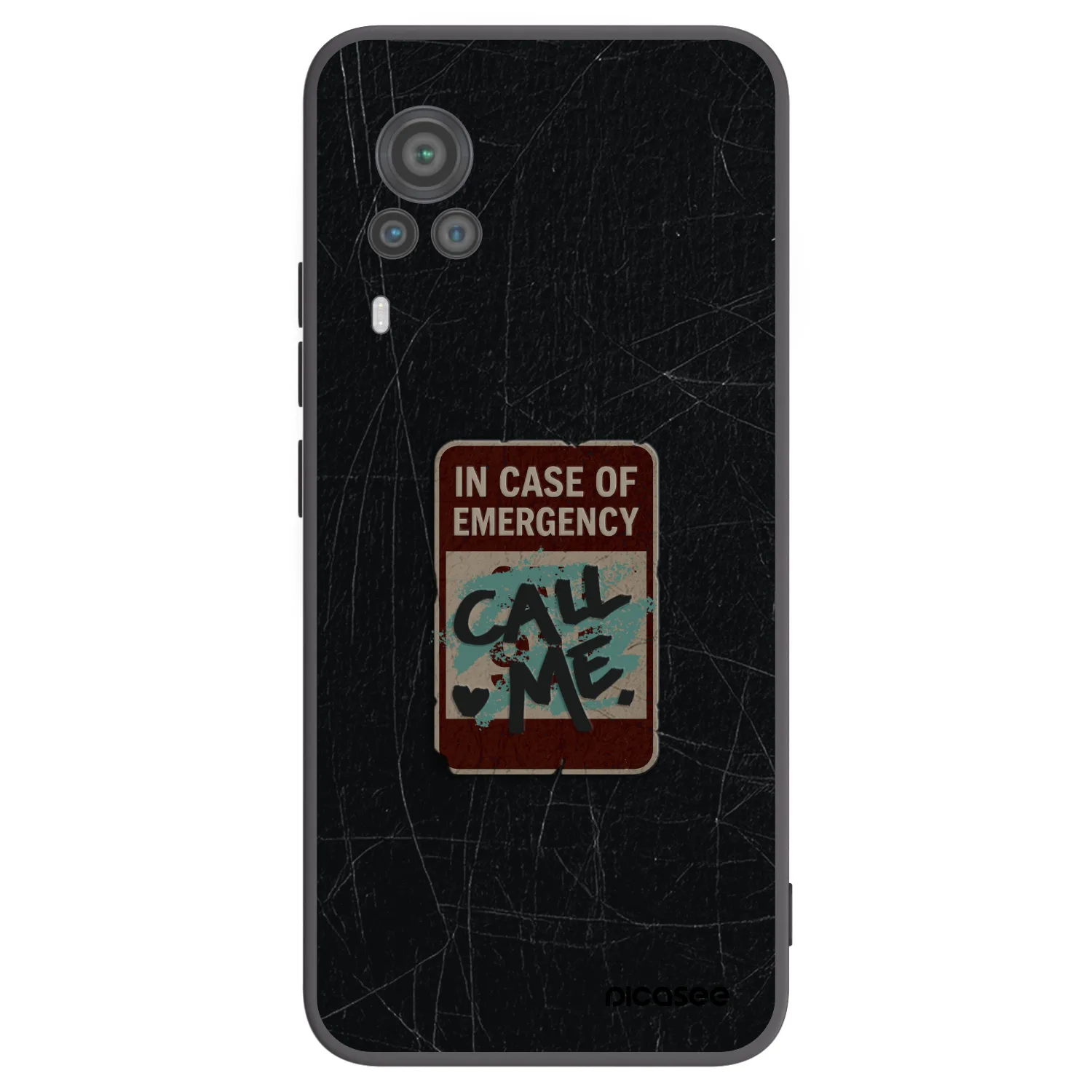 Picasee crna silikonska maskica za Vivo X60 Pro 5G - EMERGENCY