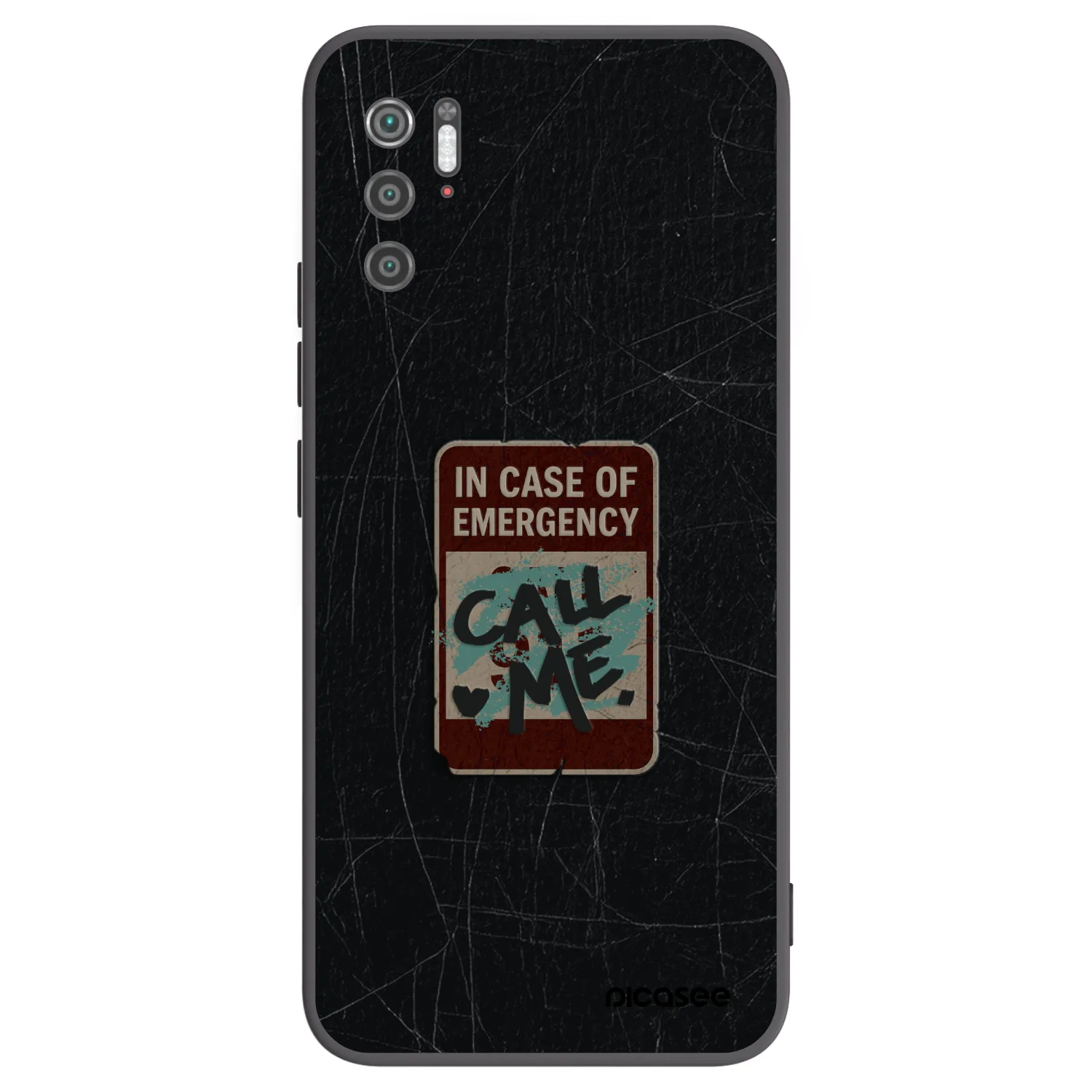 Picasee crna silikonska maskica za Xiaomi Poco M3 Pro 5G - EMERGENCY