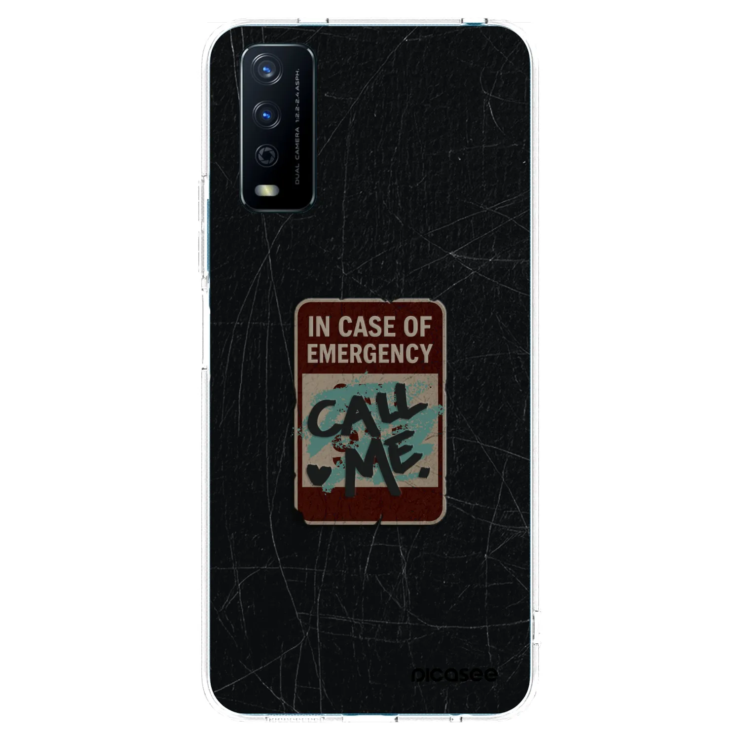 Picasee silikonska prozirna maskica za Vivo Y11s - EMERGENCY