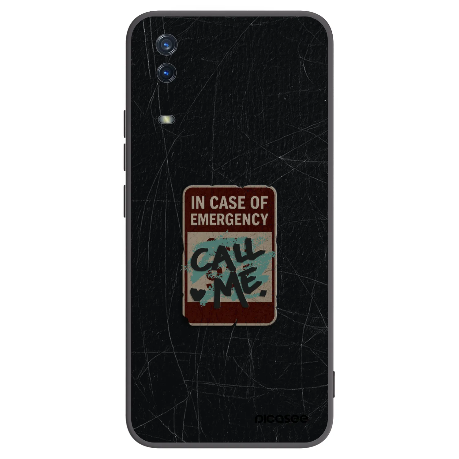 Picasee crna silikonska maskica za Vivo Y11s - EMERGENCY