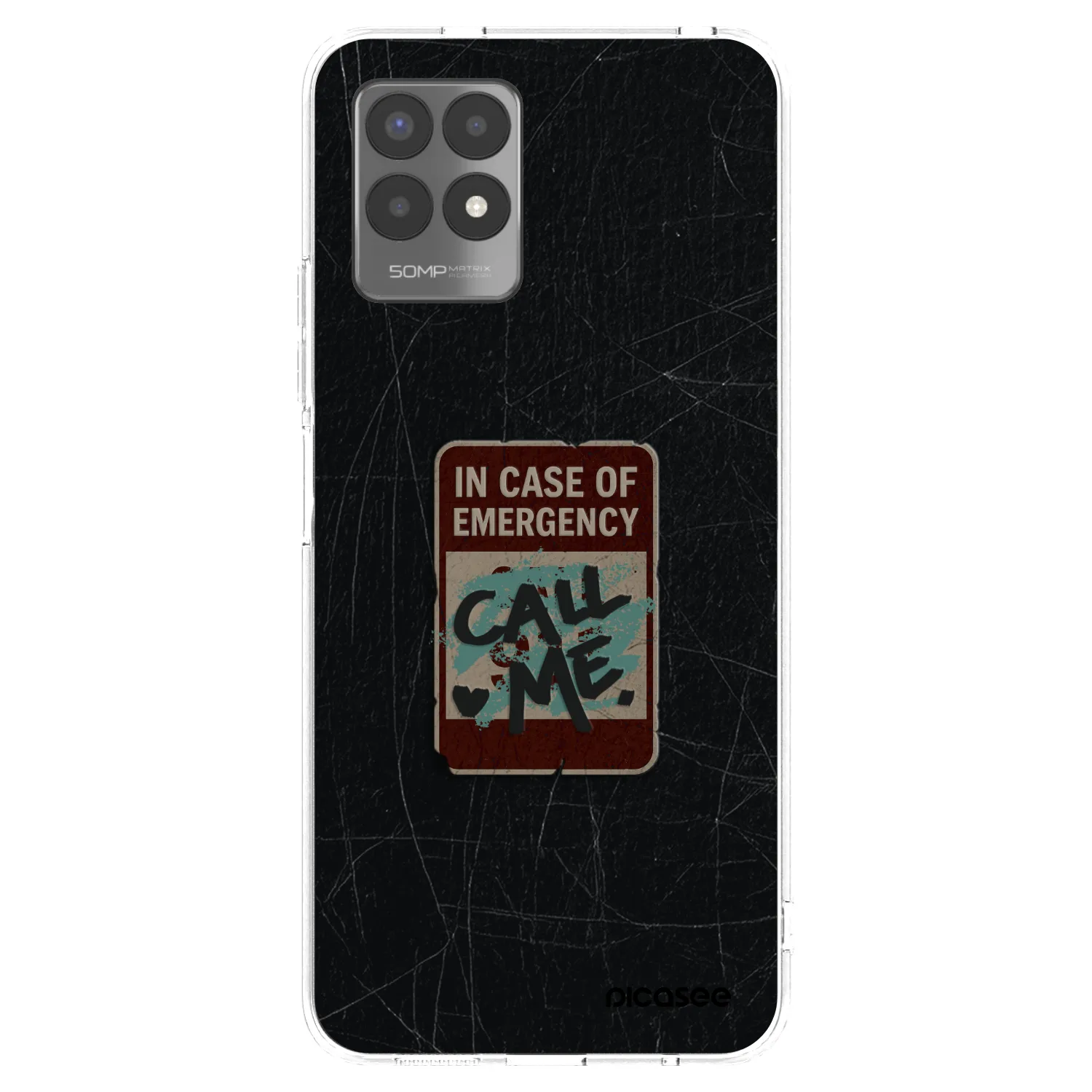 Picasee silikonska prozirna maskica za Realme 8i - EMERGENCY