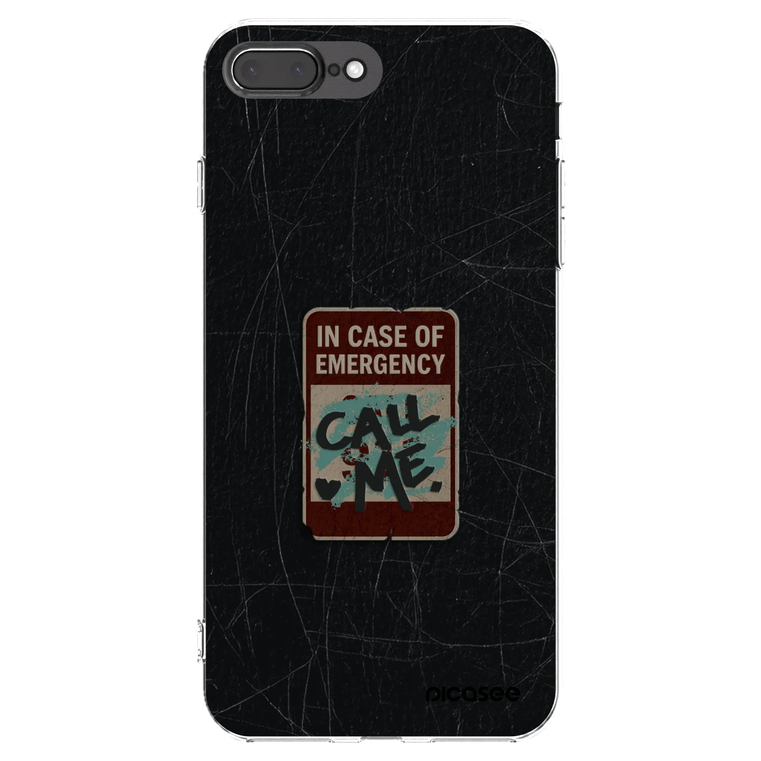 Picasee silikonska prozirna maskica za Apple iPhone 7 Plus - EMERGENCY