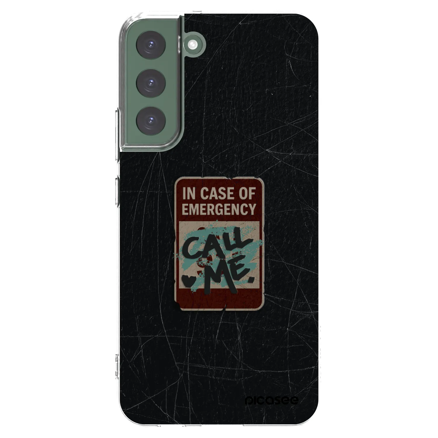 Picasee silikonska prozirna maskica za Samsung Galaxy S22+ 5G - EMERGENCY