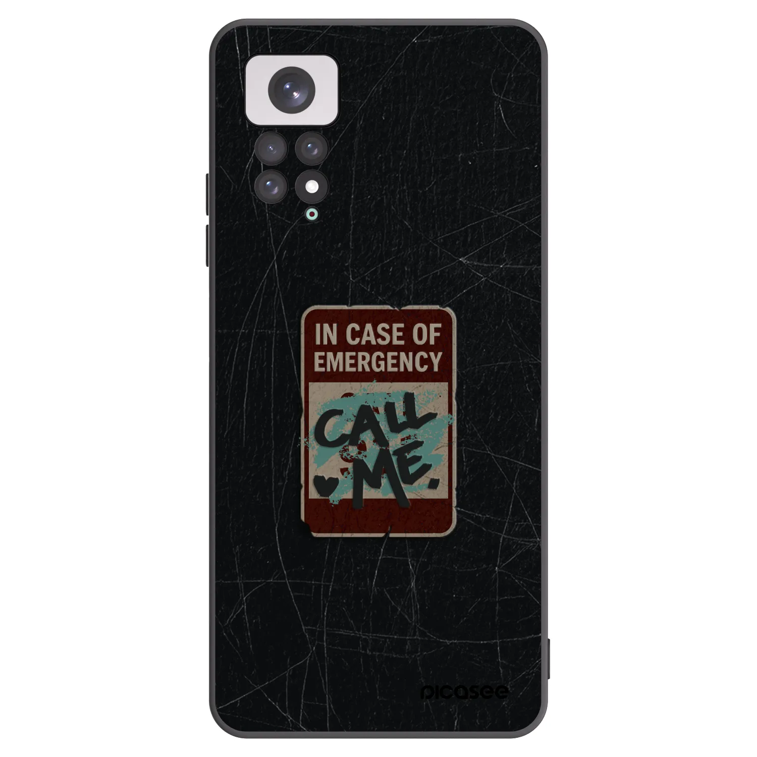 Picasee crna silikonska maskica za Xiaomi Redmi Note 11 - EMERGENCY