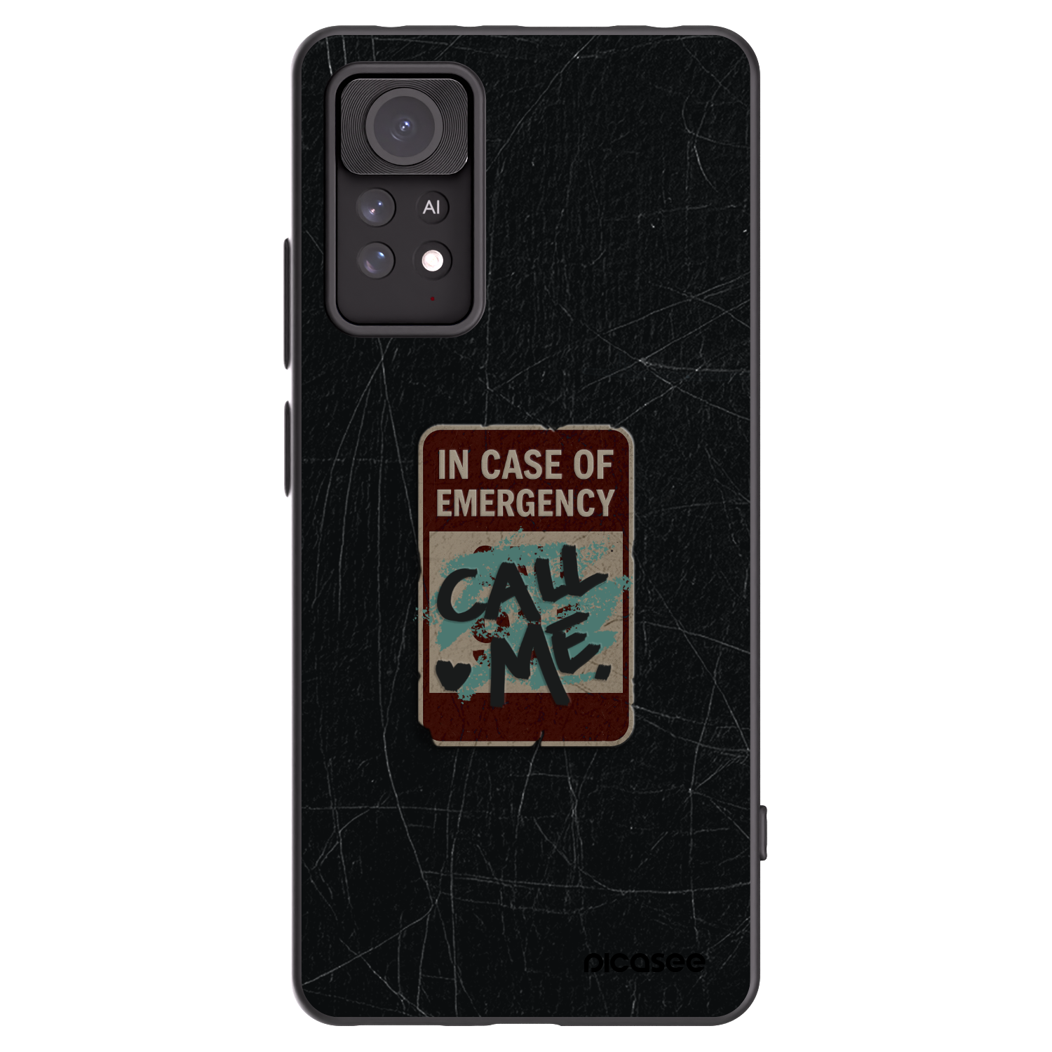 Picasee crna silikonska maskica za Xiaomi Redmi Note 11 Pro 5G - EMERGENCY