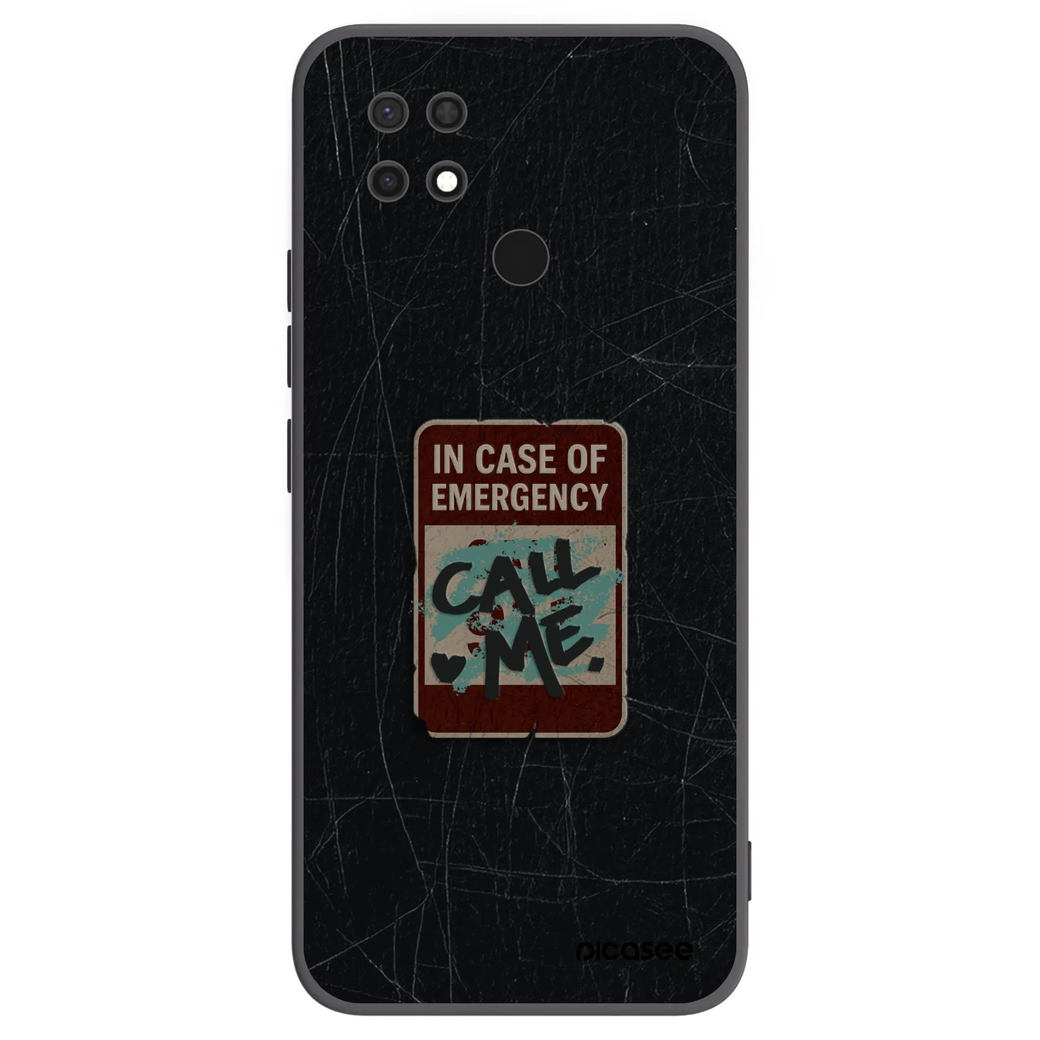 Picasee crna silikonska maskica za Xiaomi Redmi 10C - EMERGENCY