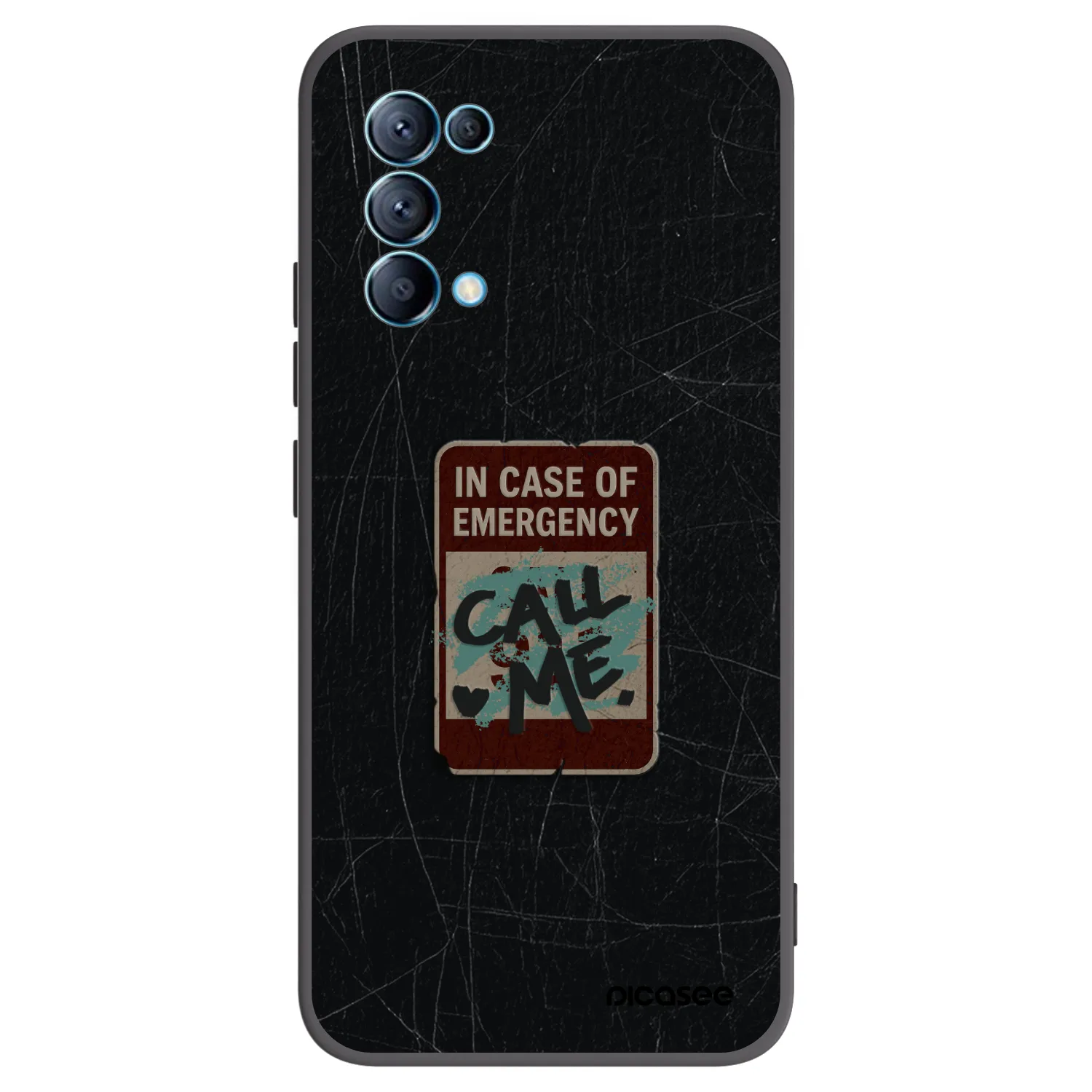 Picasee crna silikonska maskica za OPPO Reno 5 5G - EMERGENCY