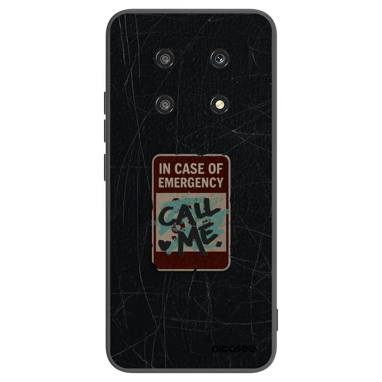Picasee crna silikonska maskica za Honor Magic4 Lite 5G - EMERGENCY