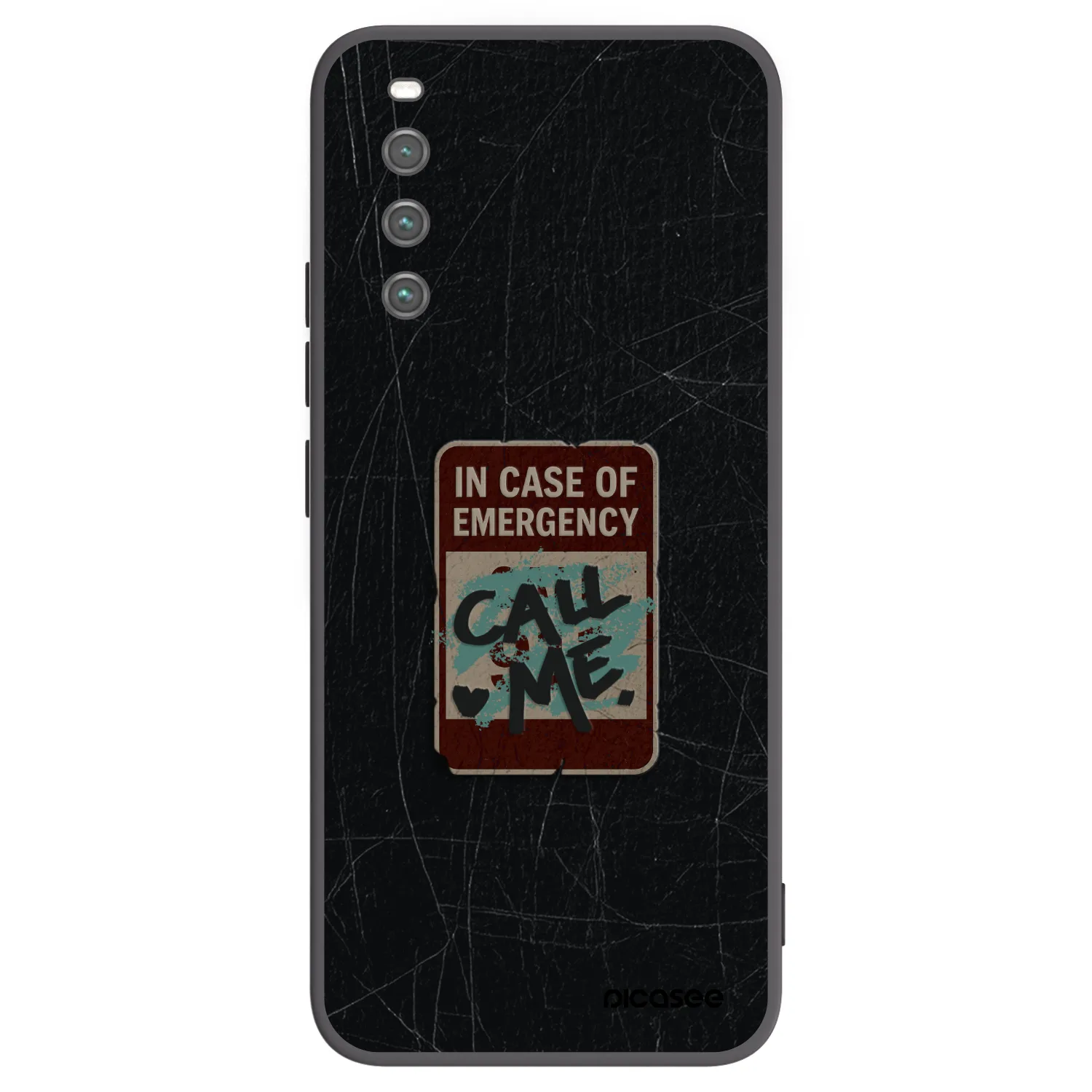 Picasee crna silikonska maskica za Sony Xperia 10 IV 5G - EMERGENCY