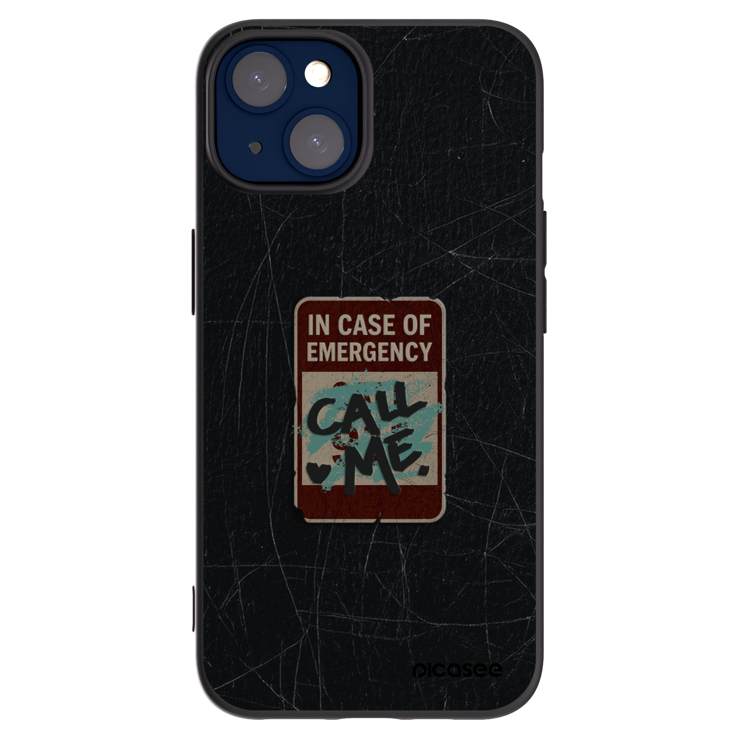 Picasee crna silikonska maskica za Apple iPhone 14 - EMERGENCY