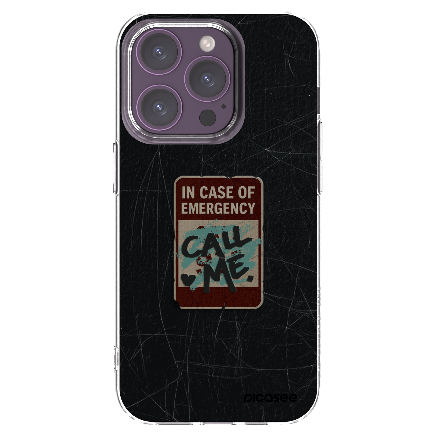 Picasee silikonska prozirna maskica za Apple iPhone 14 Pro - EMERGENCY