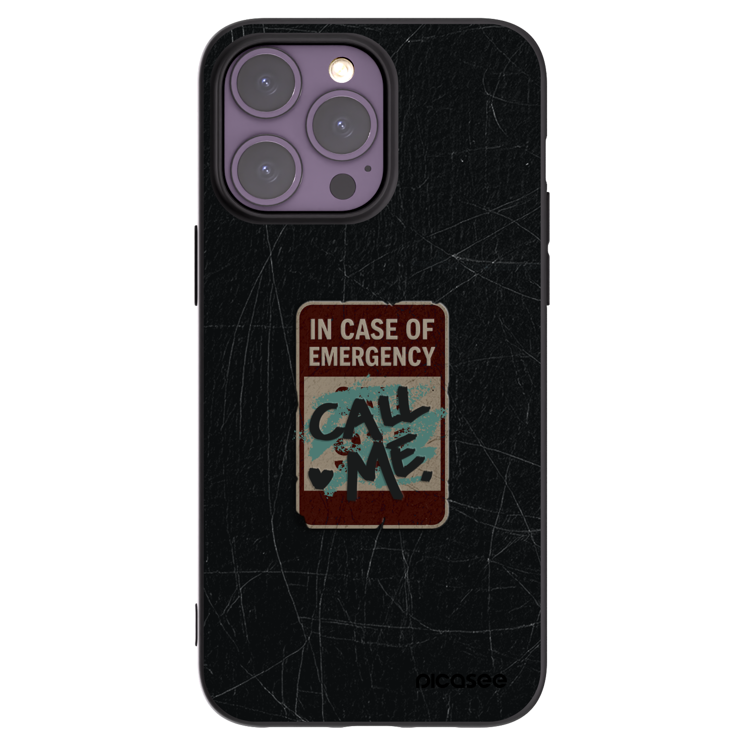 Picasee crna silikonska maskica za Apple iPhone 14 Pro Max - EMERGENCY