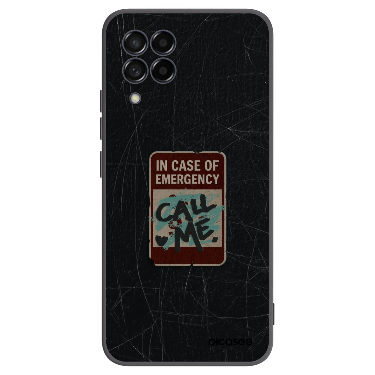 Picasee crna silikonska maskica za Samsung Galaxy M53 5G - EMERGENCY