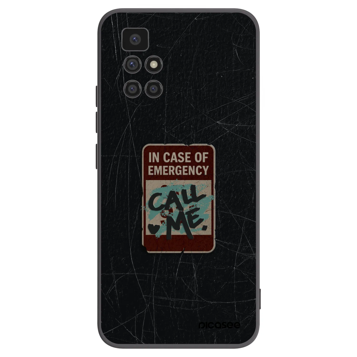 Picasee crna silikonska maskica za Xiaomi Redmi 10 (2022) - EMERGENCY