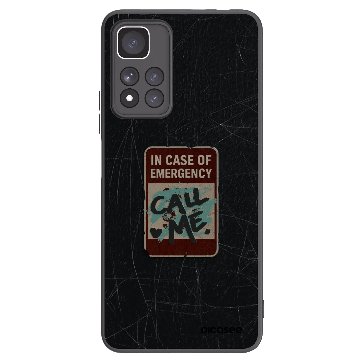 Picasee crna silikonska maskica za Xiaomi Redmi Note 11 Pro+ 5G - EMERGENCY