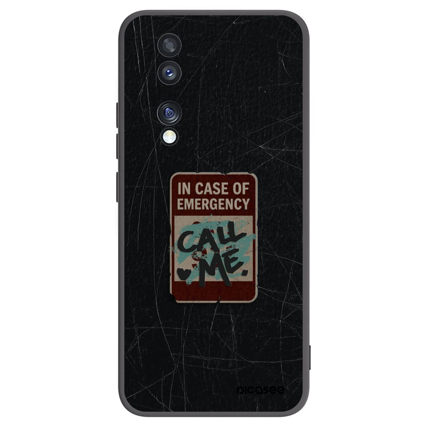 Picasee crna silikonska maskica za Honor 70 - EMERGENCY