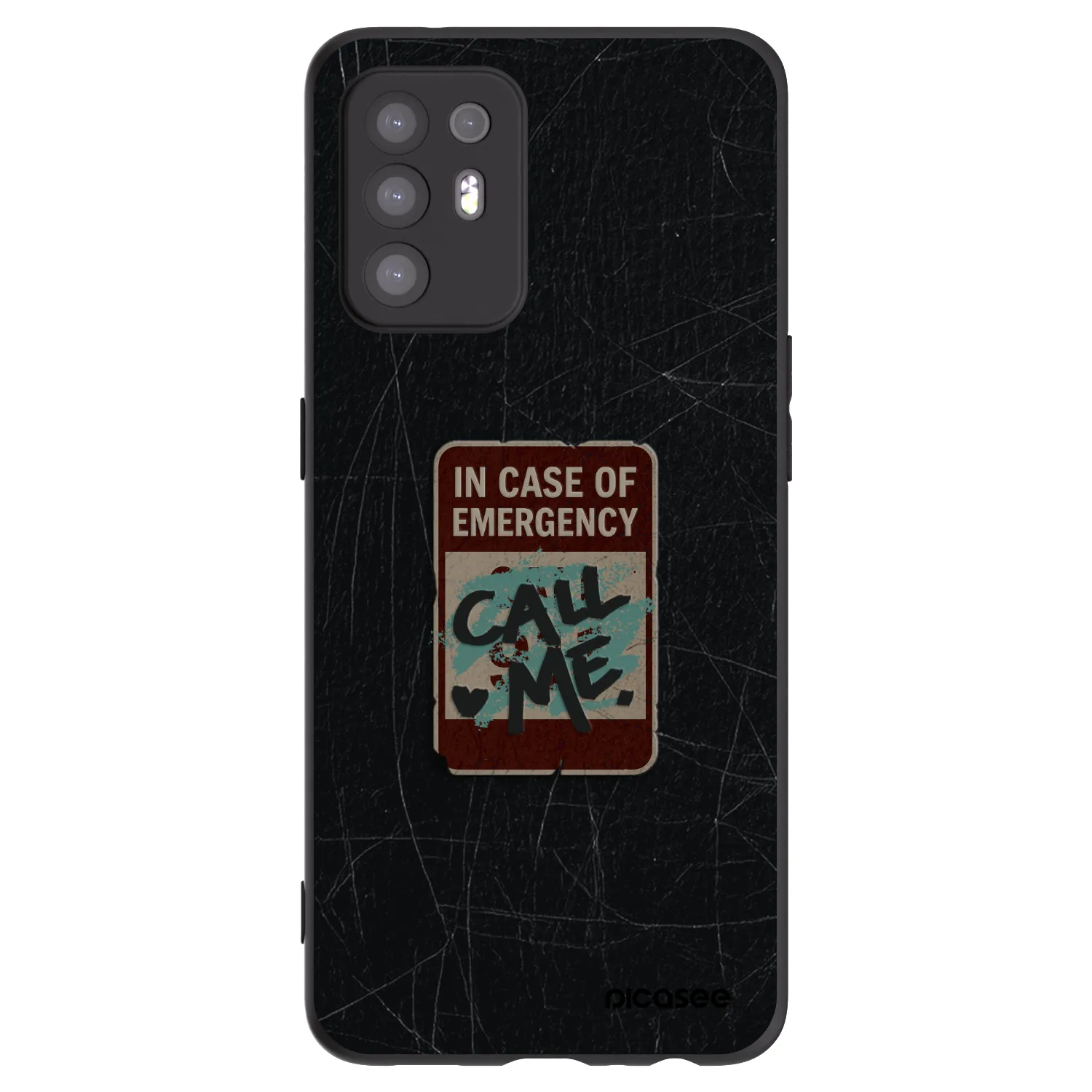 Picasee crna silikonska maskica za OPPO A94 5G - EMERGENCY