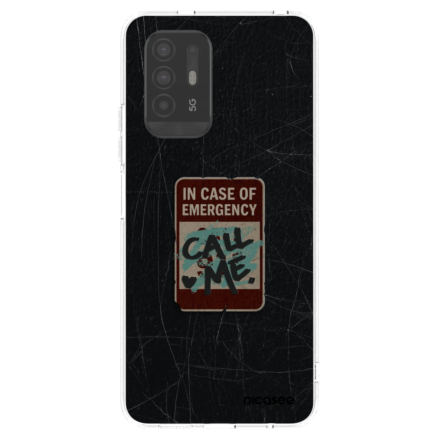 Picasee silikonska prozirna maskica za OPPO A94 5G - EMERGENCY