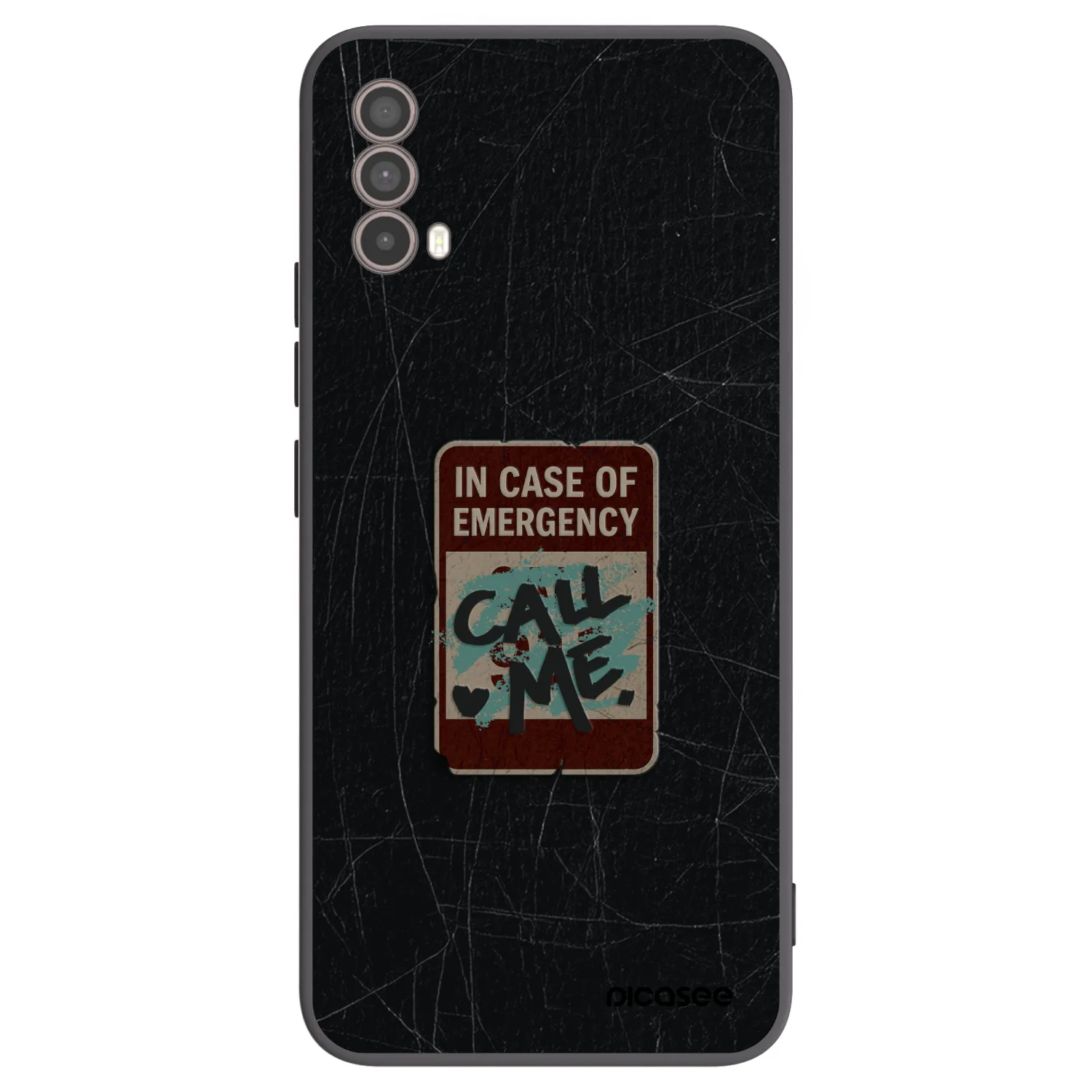 Picasee crna silikonska maskica za Motorola Moto E40 - EMERGENCY