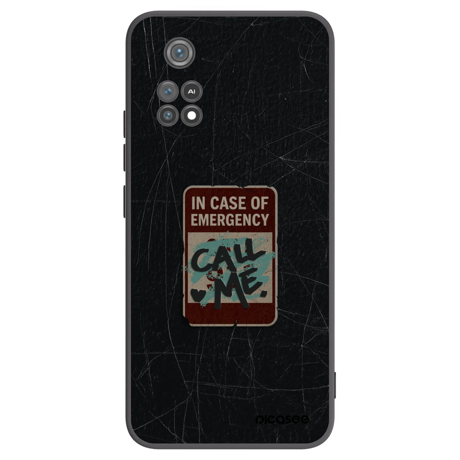 Picasee crna silikonska maskica za Xiaomi Poco M4 Pro - EMERGENCY