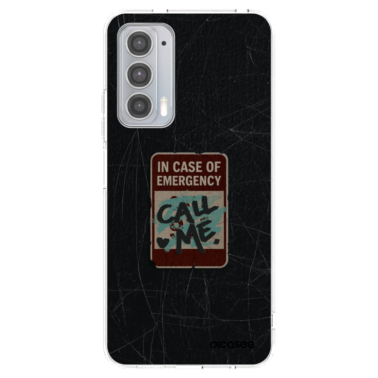 Picasee silikonska prozirna maskica za Motorola Edge 20 - EMERGENCY