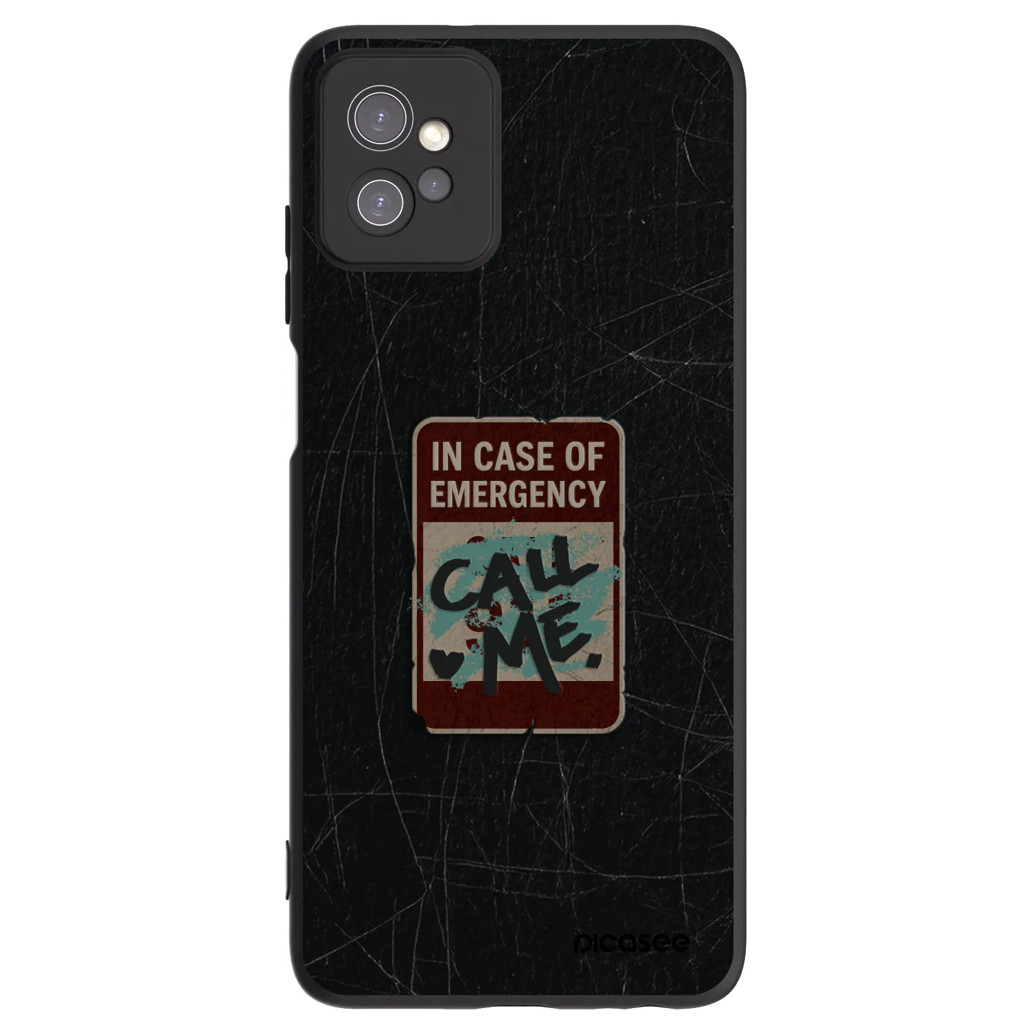 Picasee crna silikonska maskica za Motorola Moto G32 - EMERGENCY