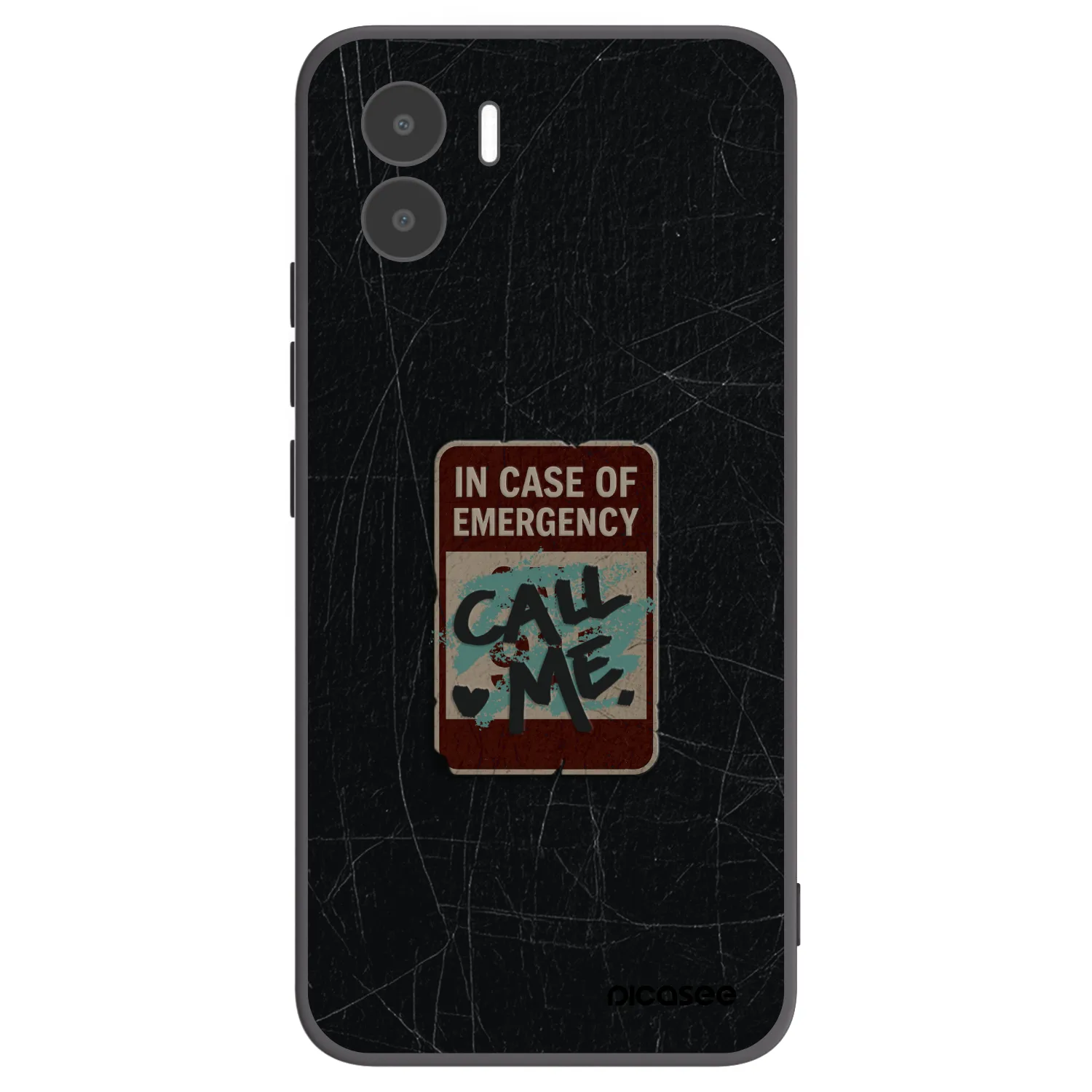 Picasee crna silikonska maskica za Xiaomi Redmi A1 - EMERGENCY