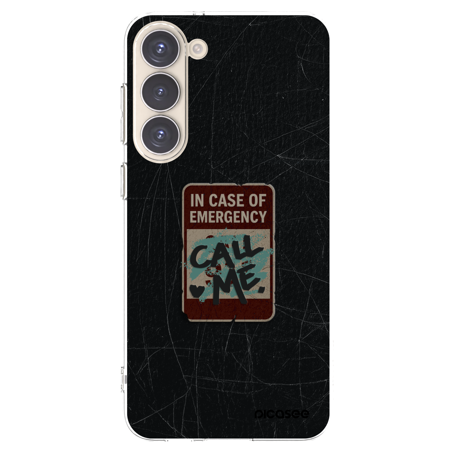 Picasee silikonska prozirna maskica za Samsung Galaxy S23+ 5G - EMERGENCY