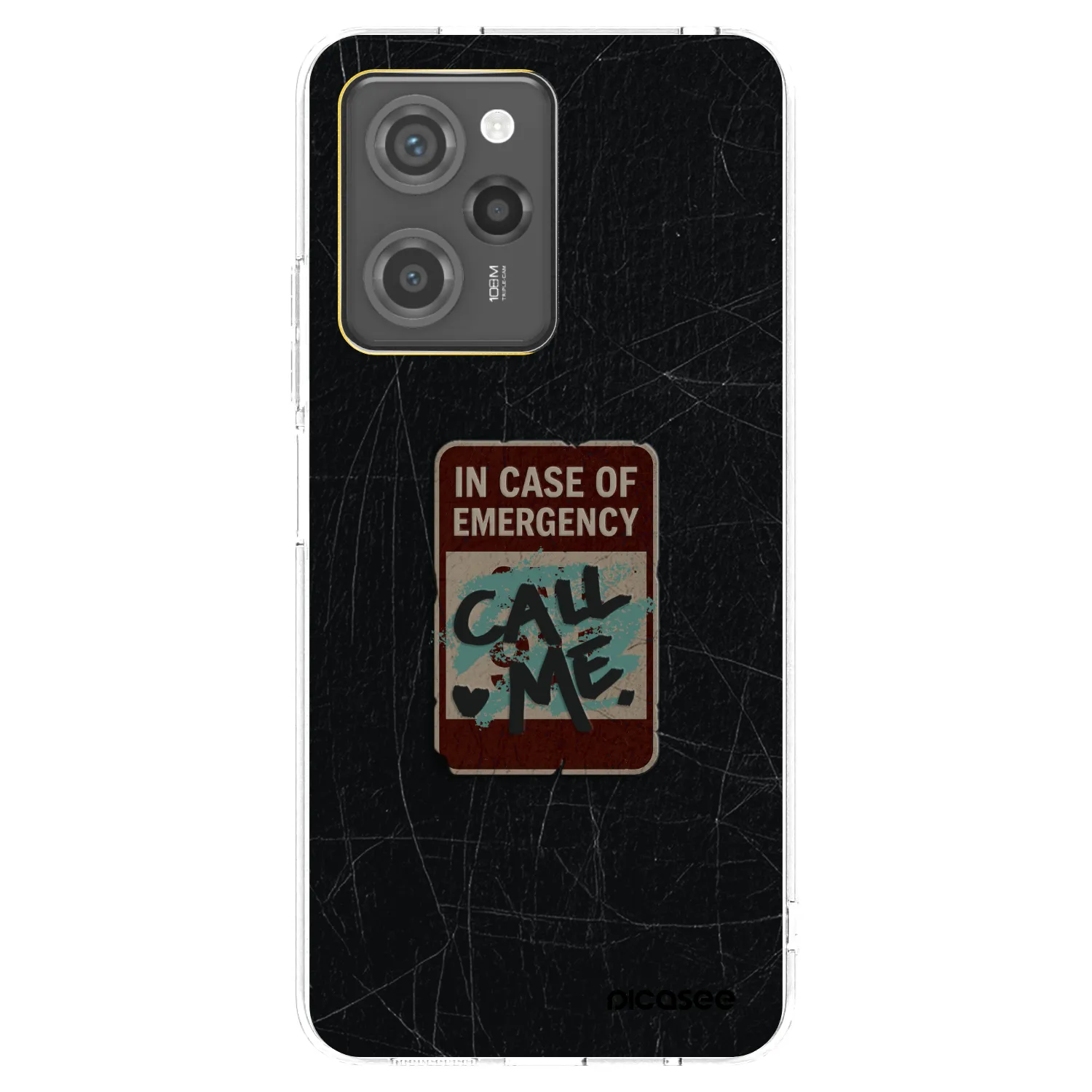Picasee crna silikonska maskica za Xiaomi Poco X5 Pro - EMERGENCY