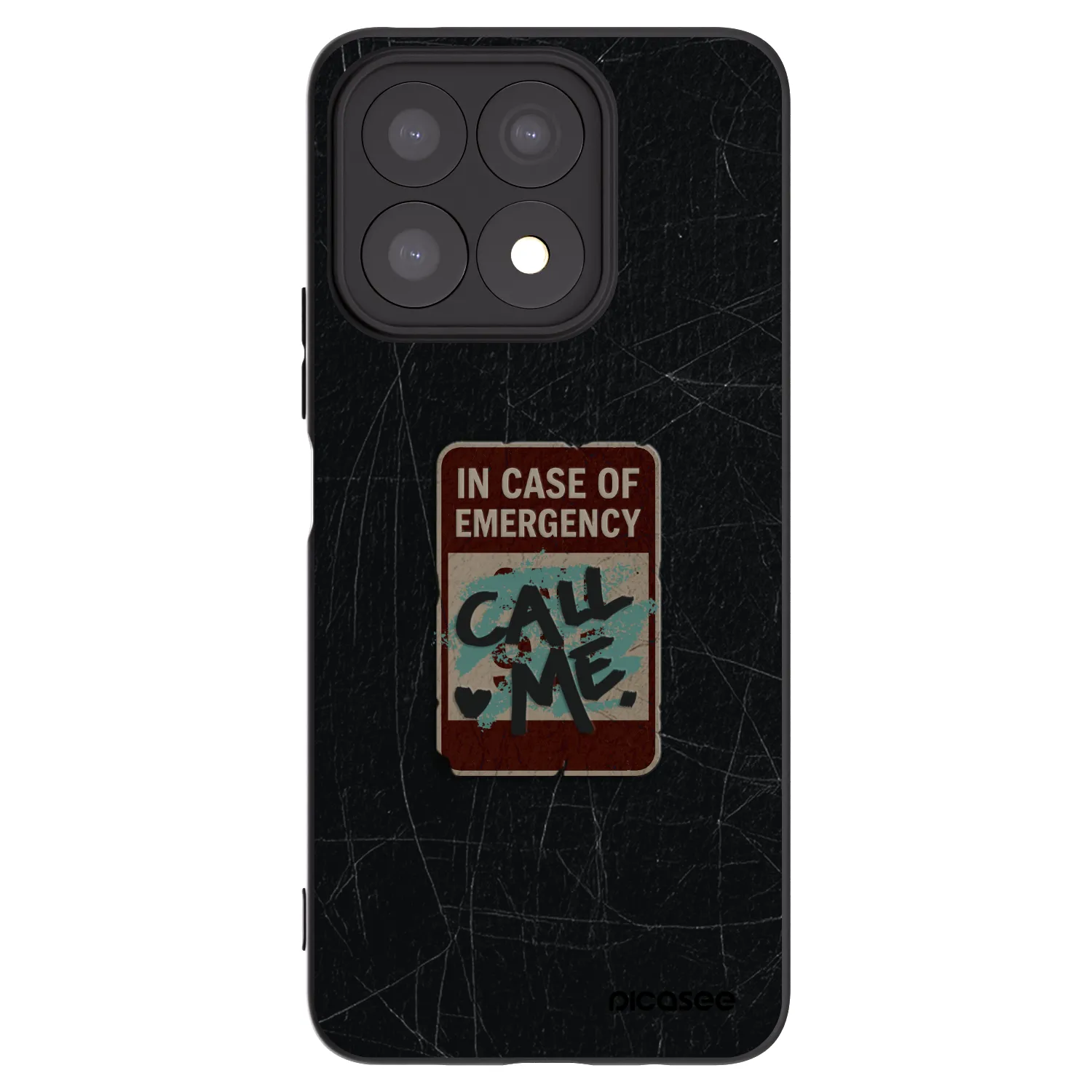 Picasee crna silikonska maskica za Honor X8a - EMERGENCY