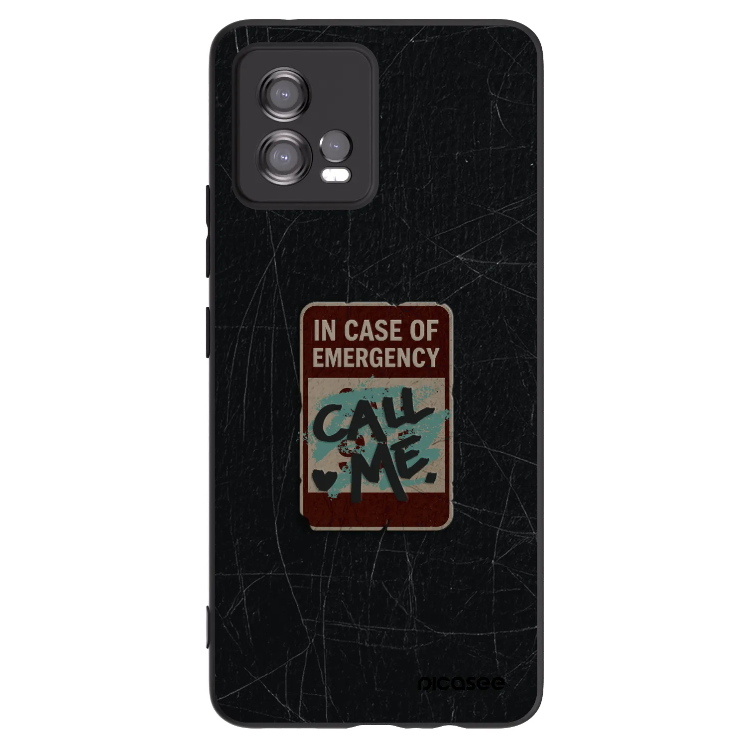 Picasee crna silikonska maskica za Motorola Moto G72 - EMERGENCY