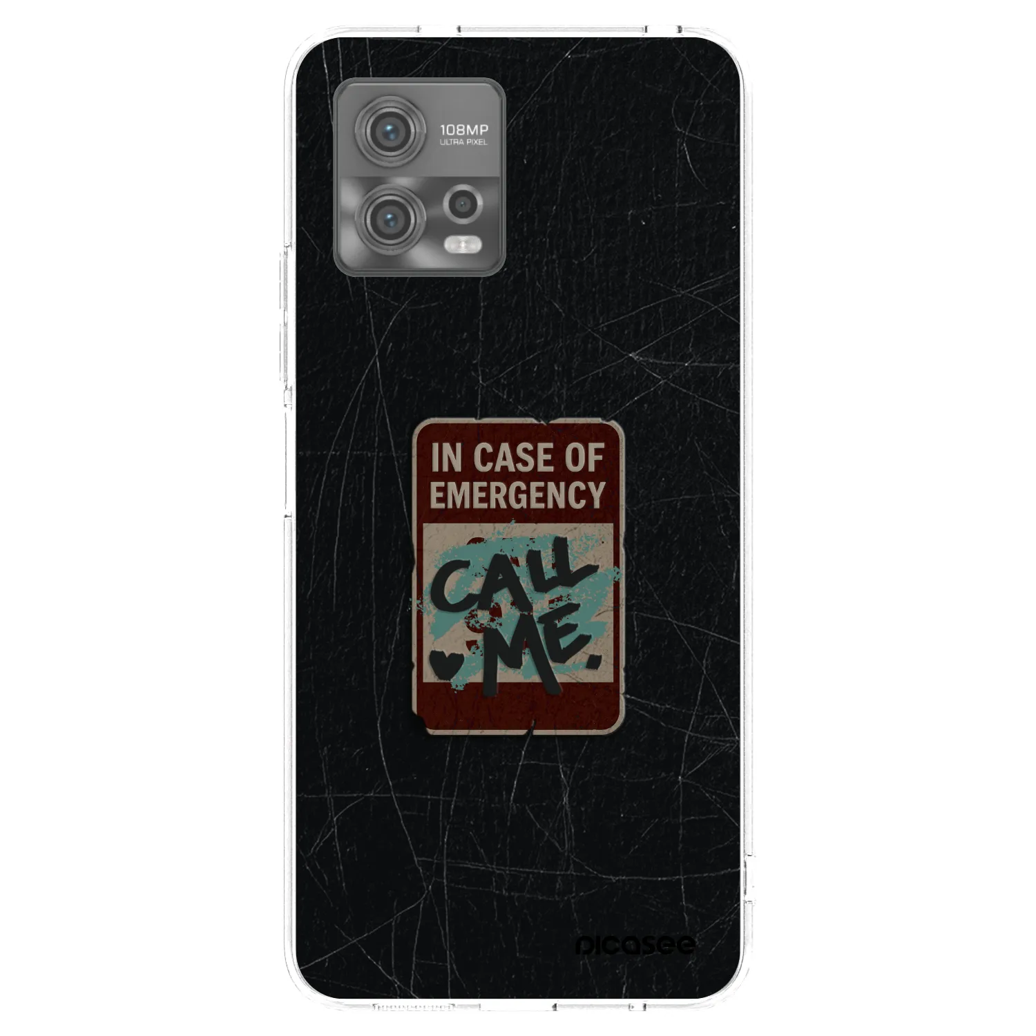 Picasee silikonska prozirna maskica za Motorola Moto G72 - EMERGENCY
