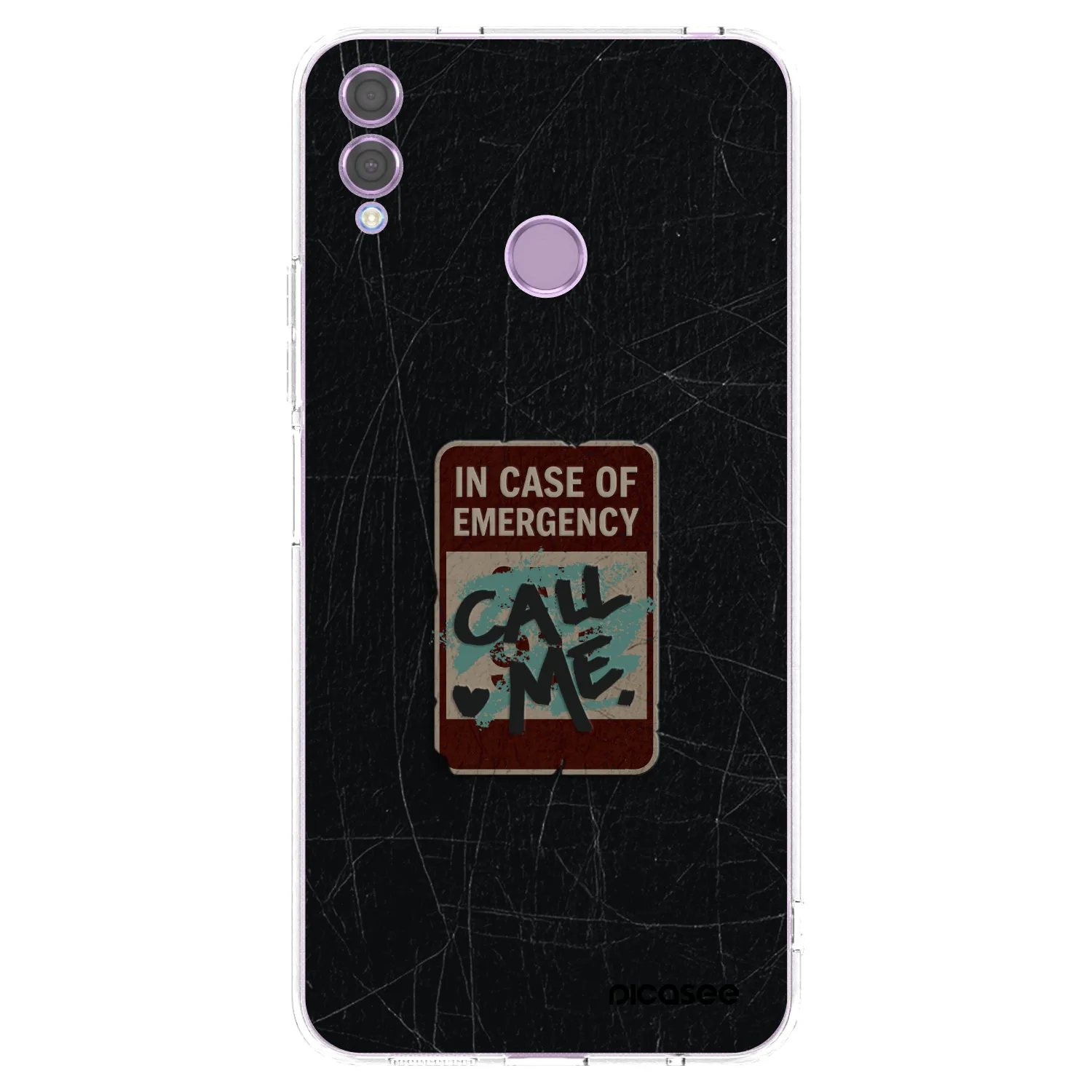 Picasee silikonska prozirna maskica za Honor 8X - EMERGENCY