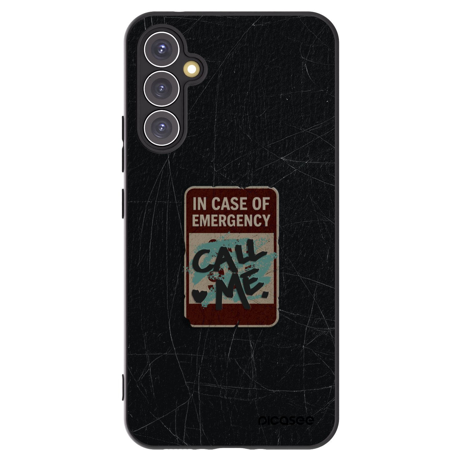 Picasee crna silikonska maskica za Samsung Galaxy A34 5G A346B - EMERGENCY