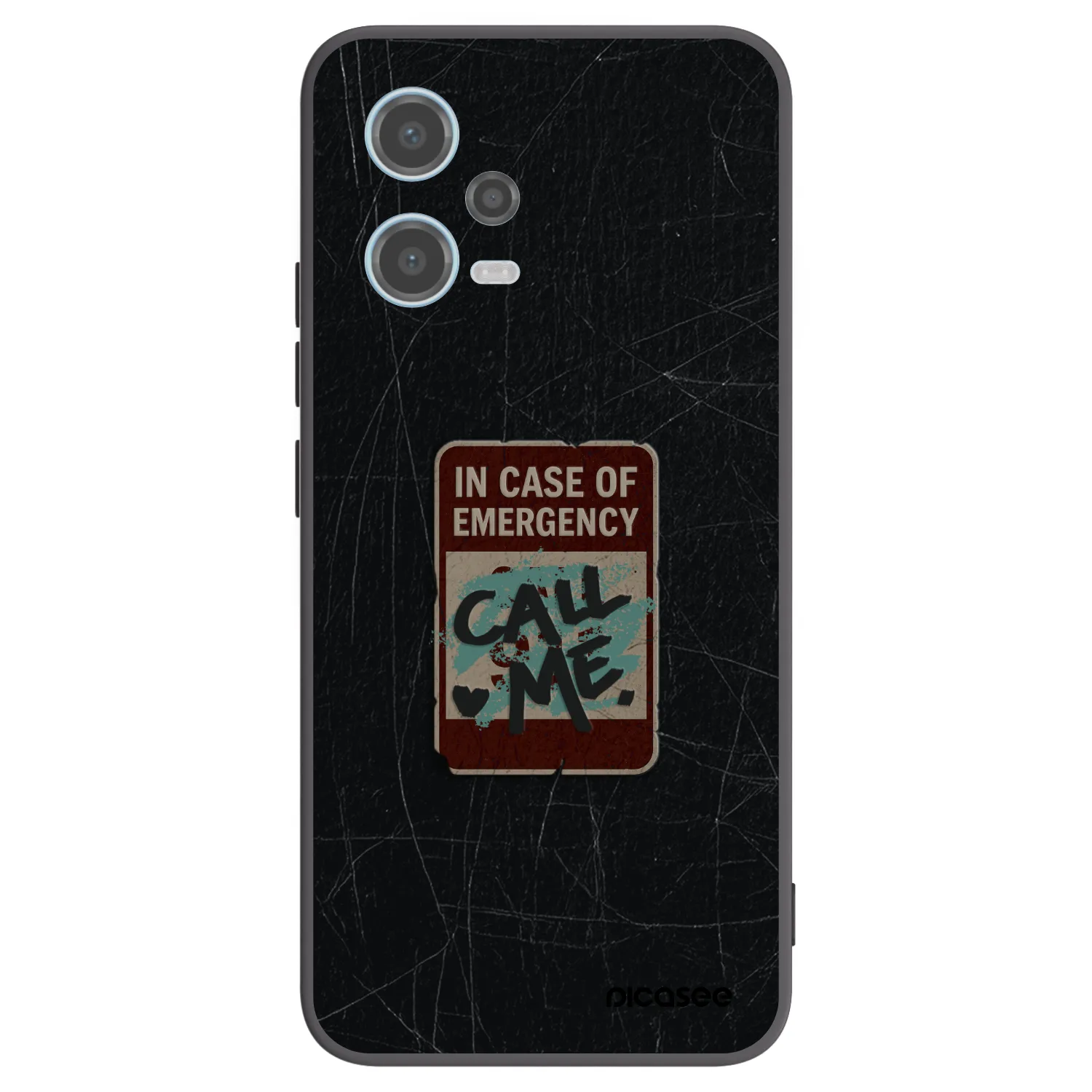 Picasee crna silikonska maskica za Xiaomi Redmi Note 12 5G - EMERGENCY