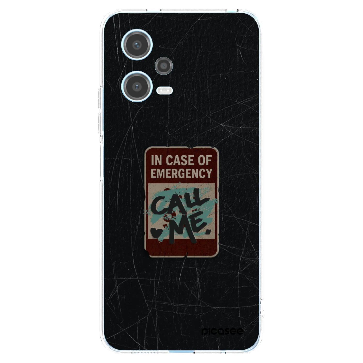 Picasee silikonska prozirna maskica za Xiaomi Redmi Note 12 5G - EMERGENCY