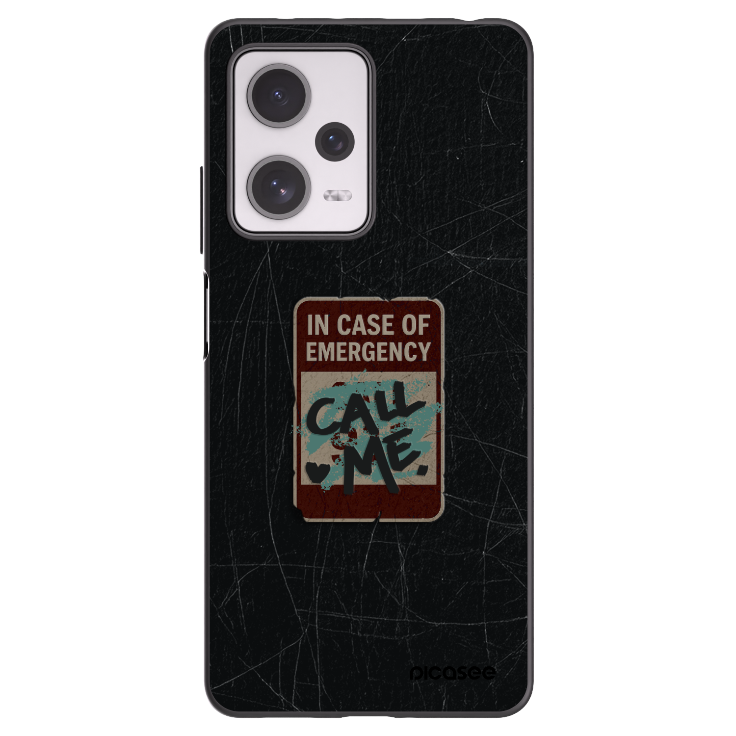 Picasee crna silikonska maskica za Xiaomi Redmi Note 12 Pro+ 5G - EMERGENCY