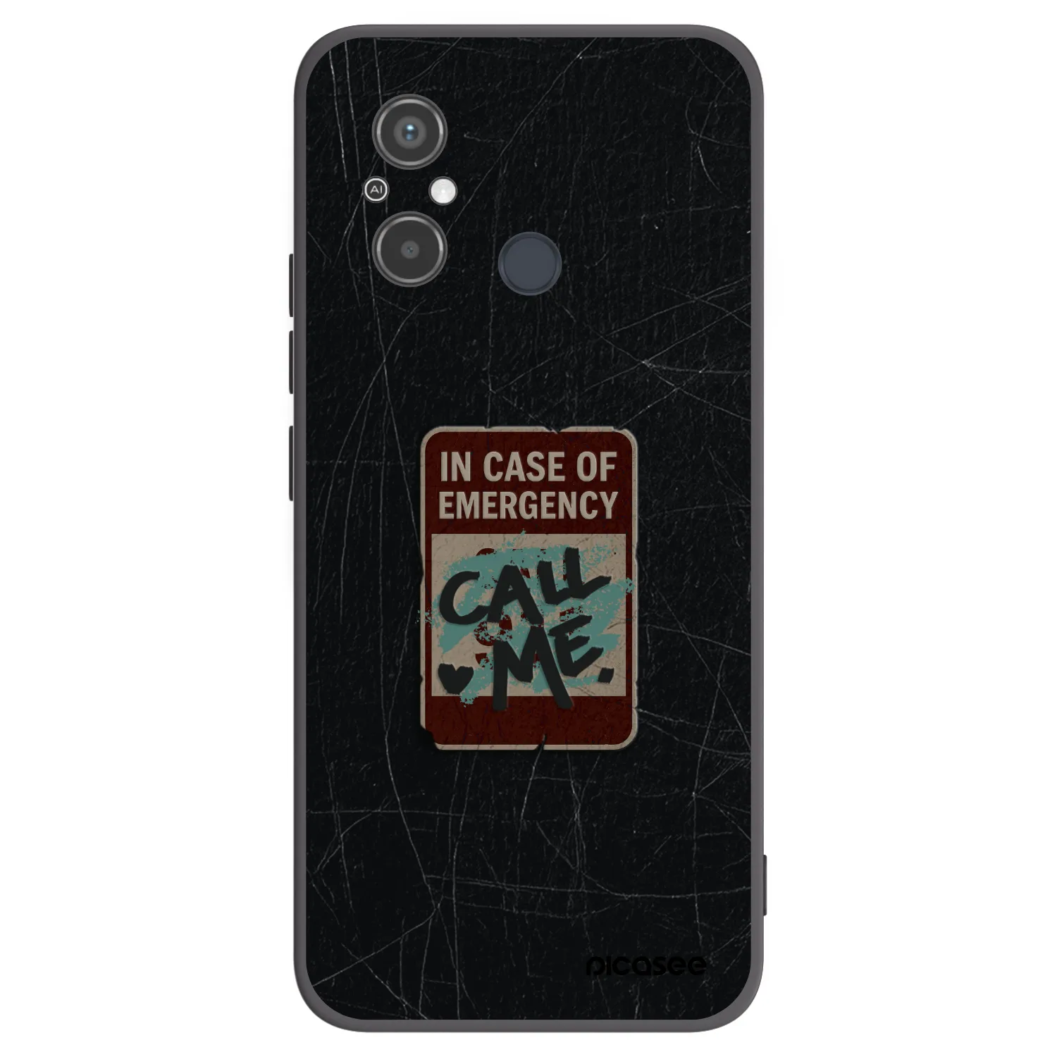 Picasee crna silikonska maskica za Xiaomi Redmi 12C - EMERGENCY