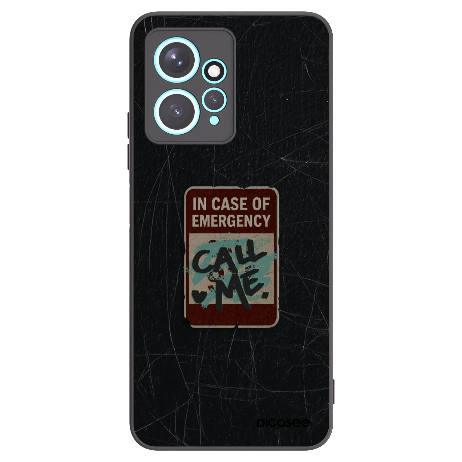 Picasee crna silikonska maskica za Xiaomi Redmi Note 12 4G - EMERGENCY