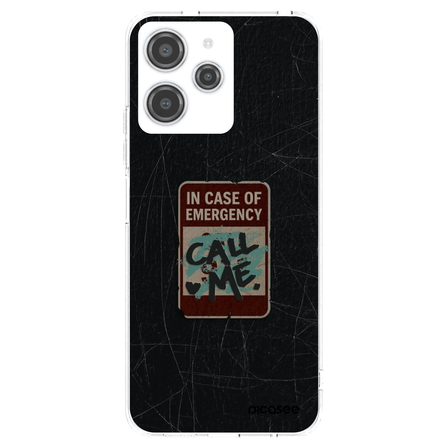 Picasee silikonska prozirna maskica za Xiaomi Redmi 12 4G - EMERGENCY